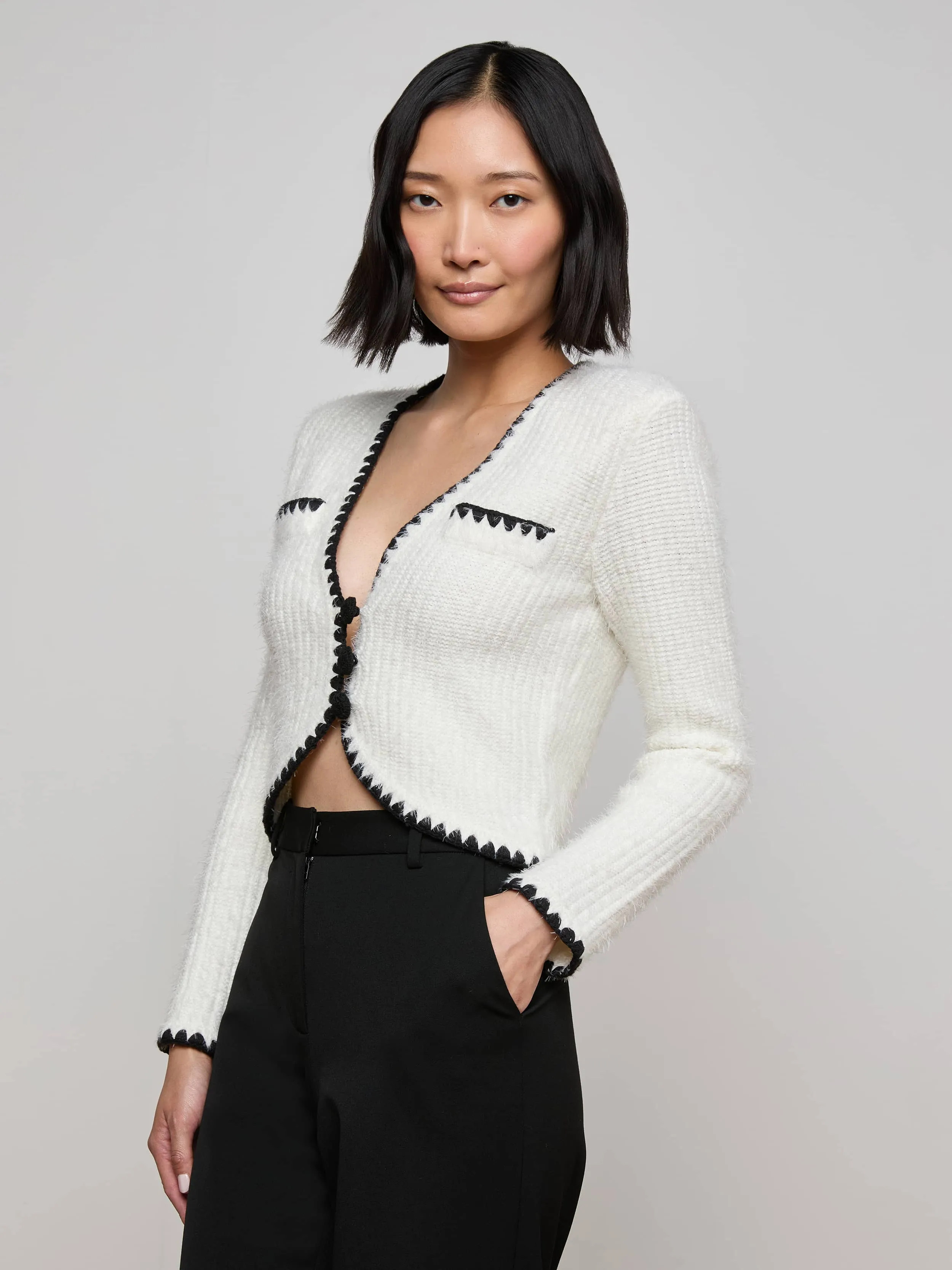 Anaya Knit Cardigan sold by L'AGENCE product image thumbnail 2
