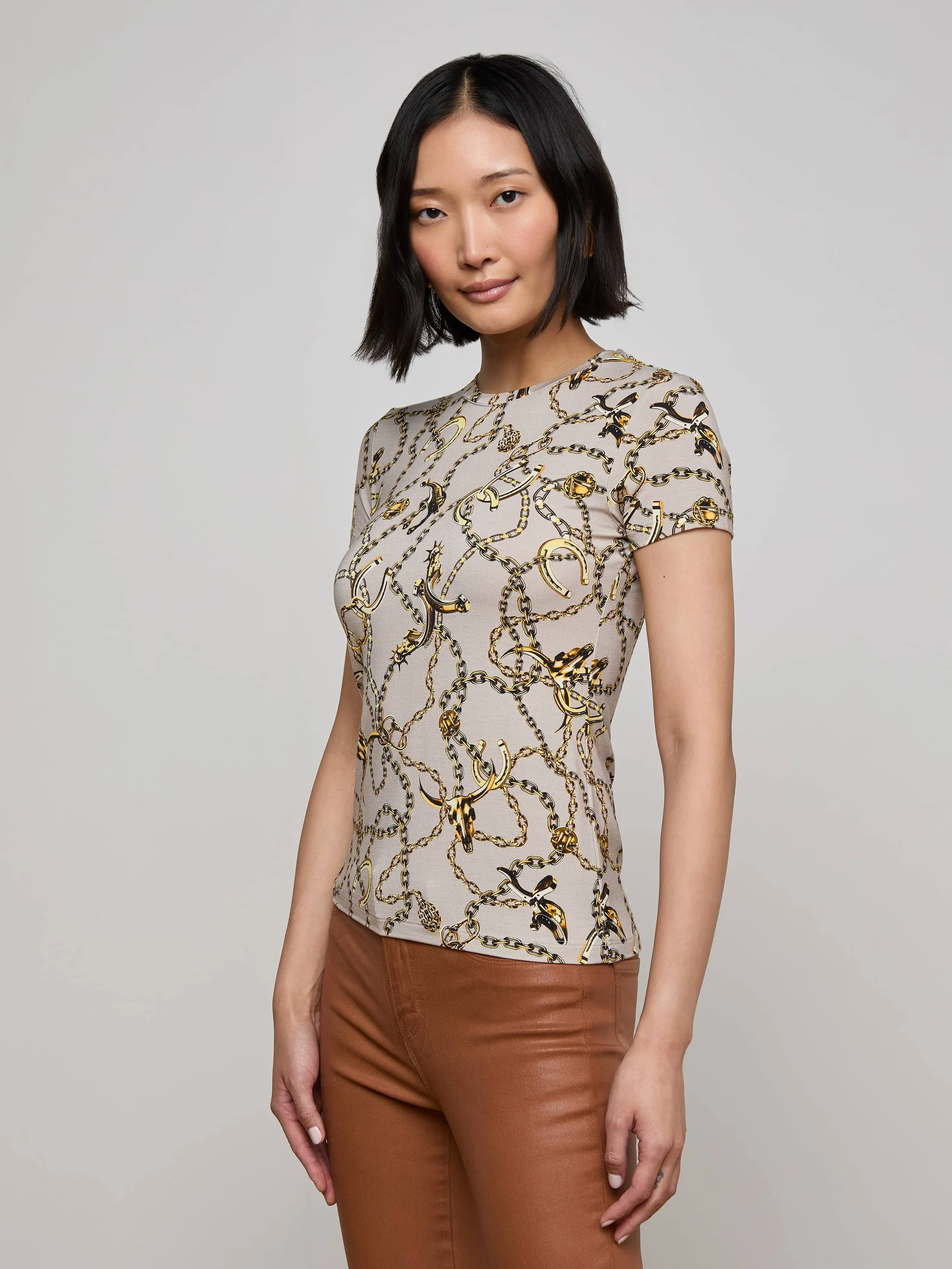 Ressi Fitted Tee sold by L'AGENCE product image thumbnail 2