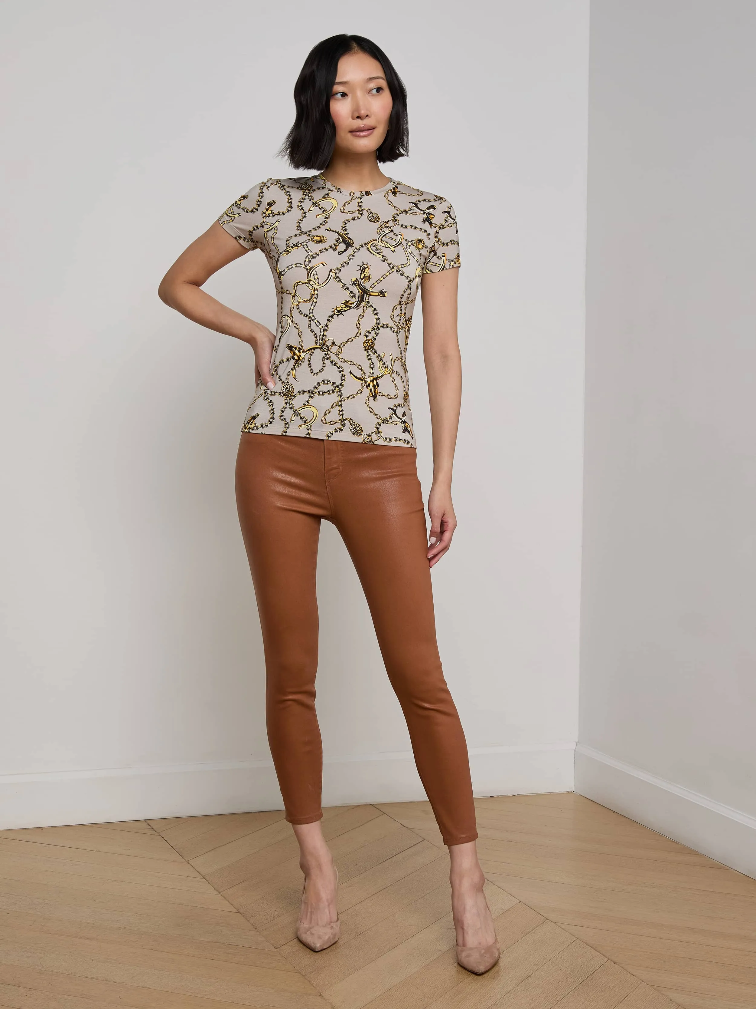 Ressi Fitted Tee sold by L'AGENCE product image thumbnail 3