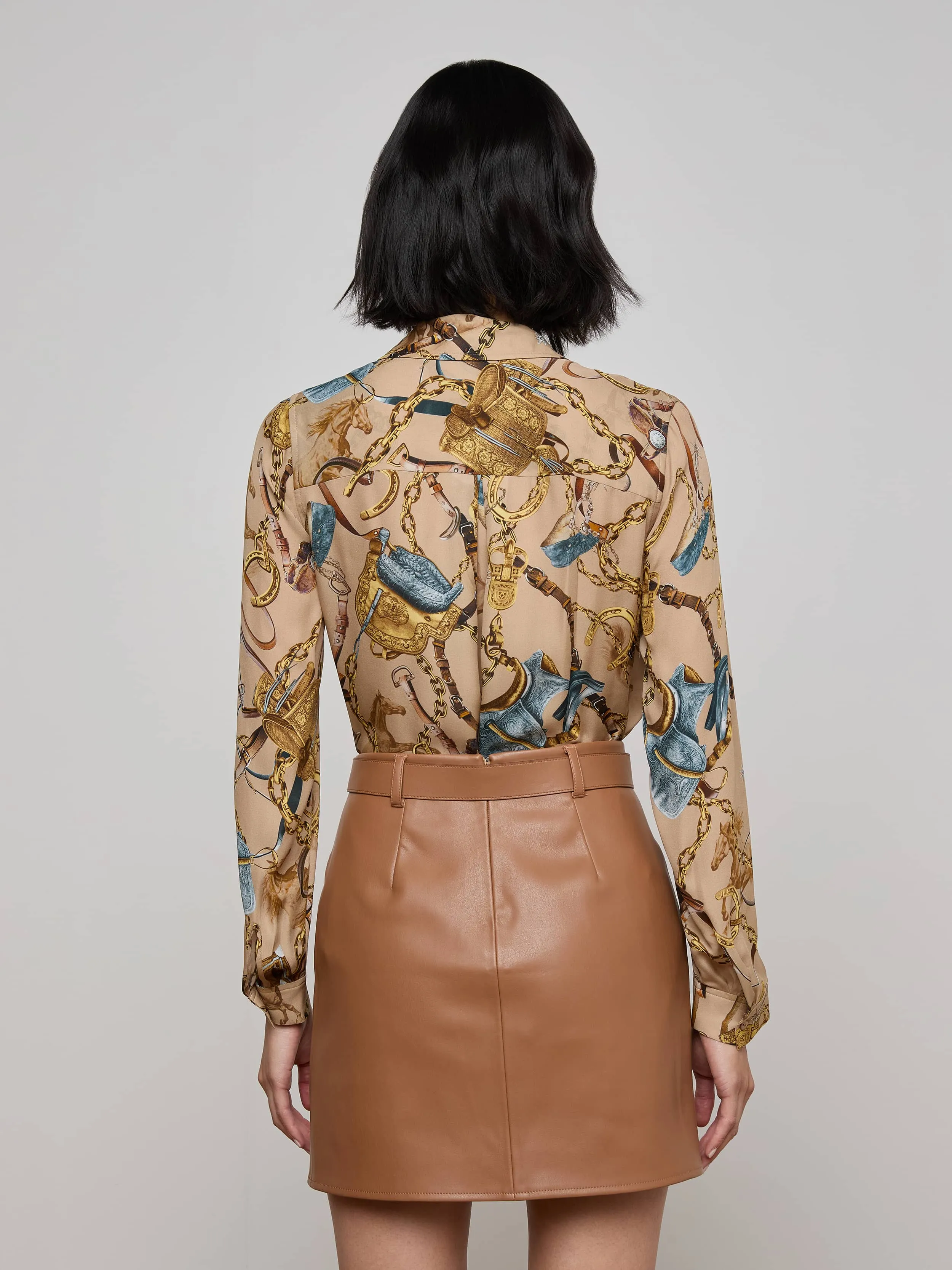 Nina Silk Blouse sold by L'AGENCE product image thumbnail 4