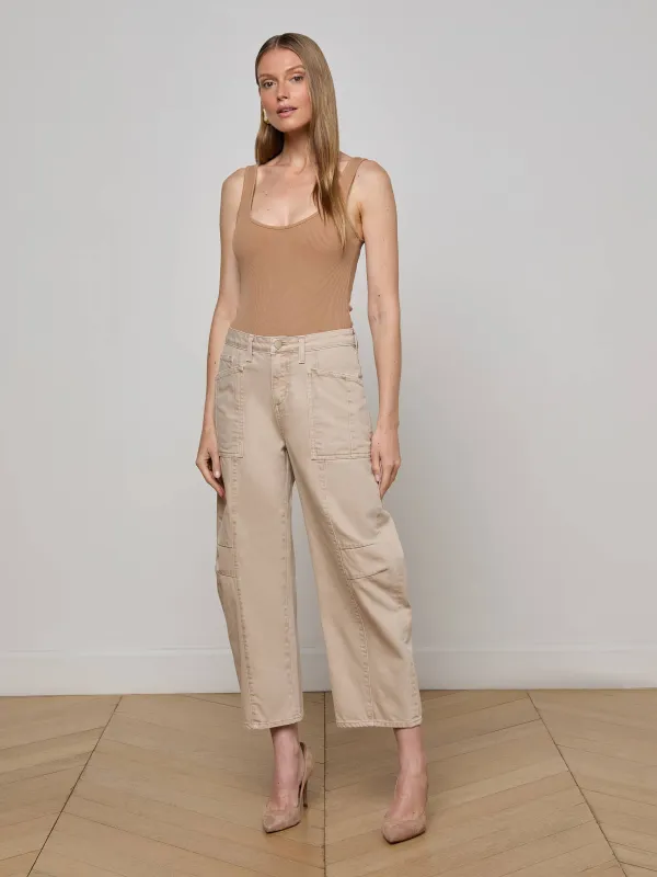 Cody Cropped Barrel-Leg Jean sold by L'AGENCE