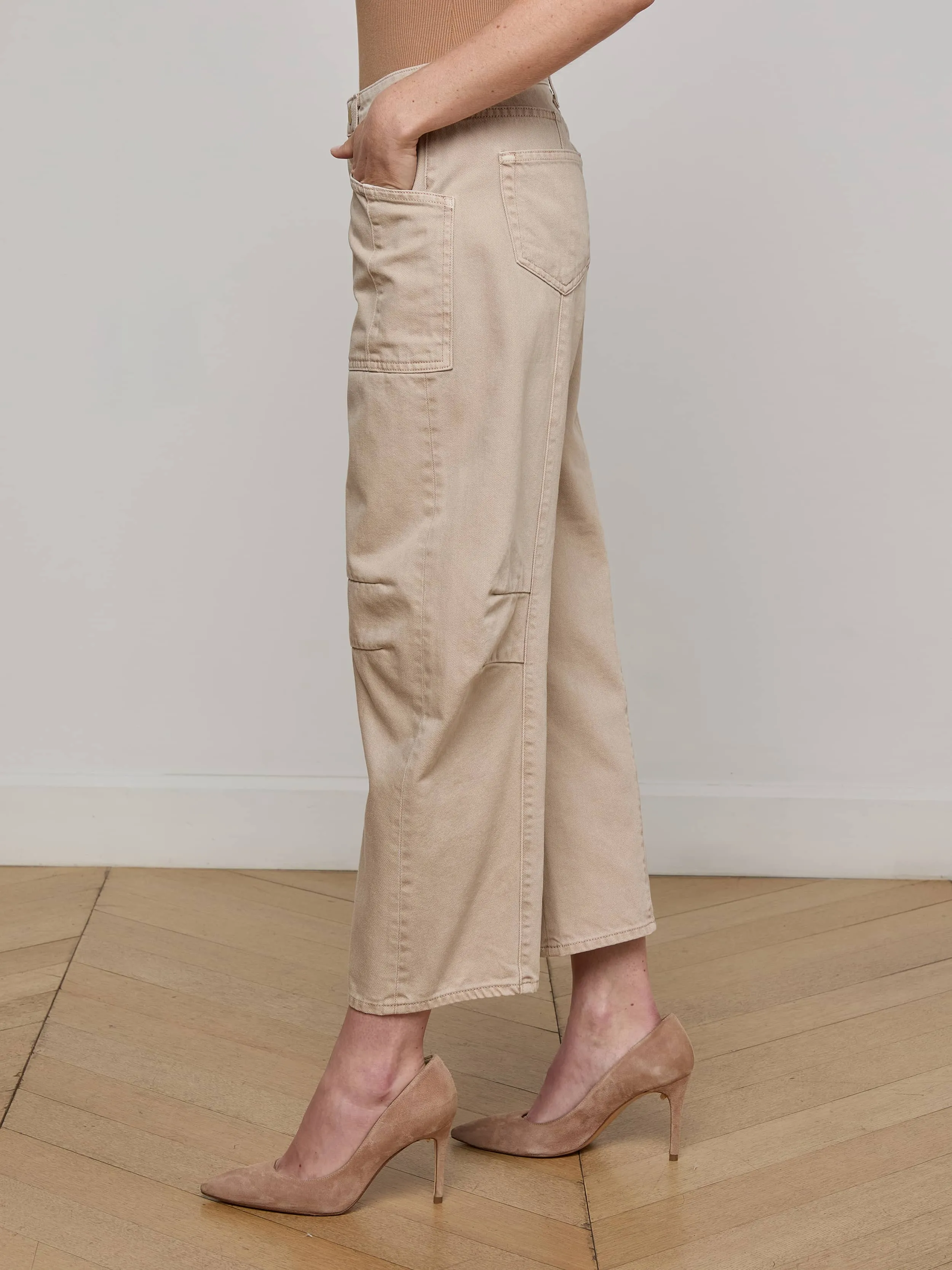 Cody Cropped Barrel-Leg Jean sold by L'AGENCE product image thumbnail 3