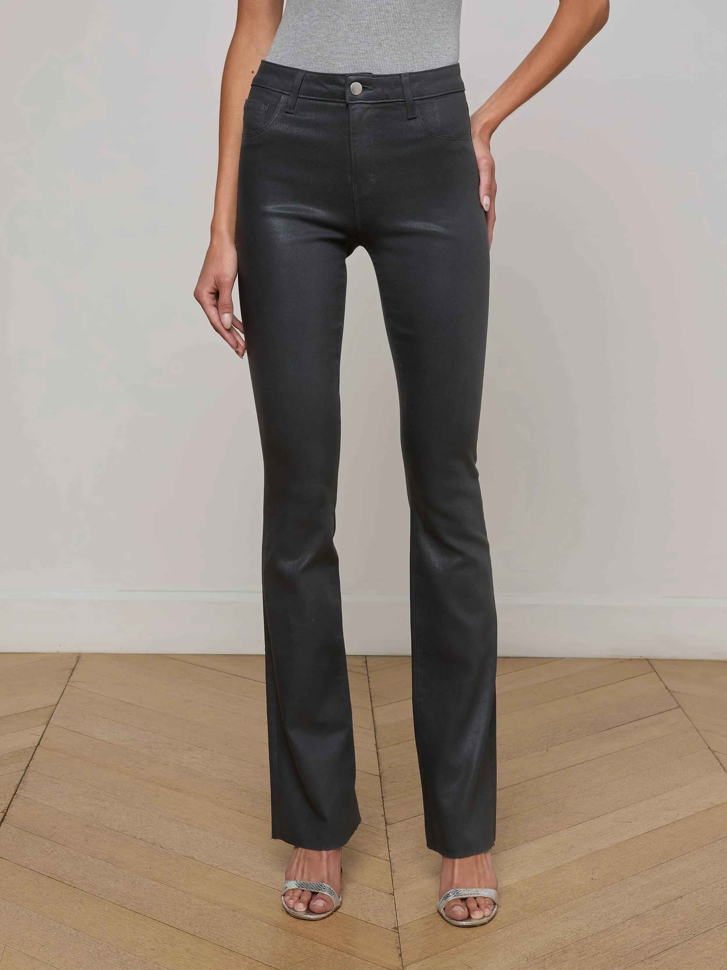 Ruth Coated Straight-Leg Jean sold by L'AGENCE product image thumbnail 2