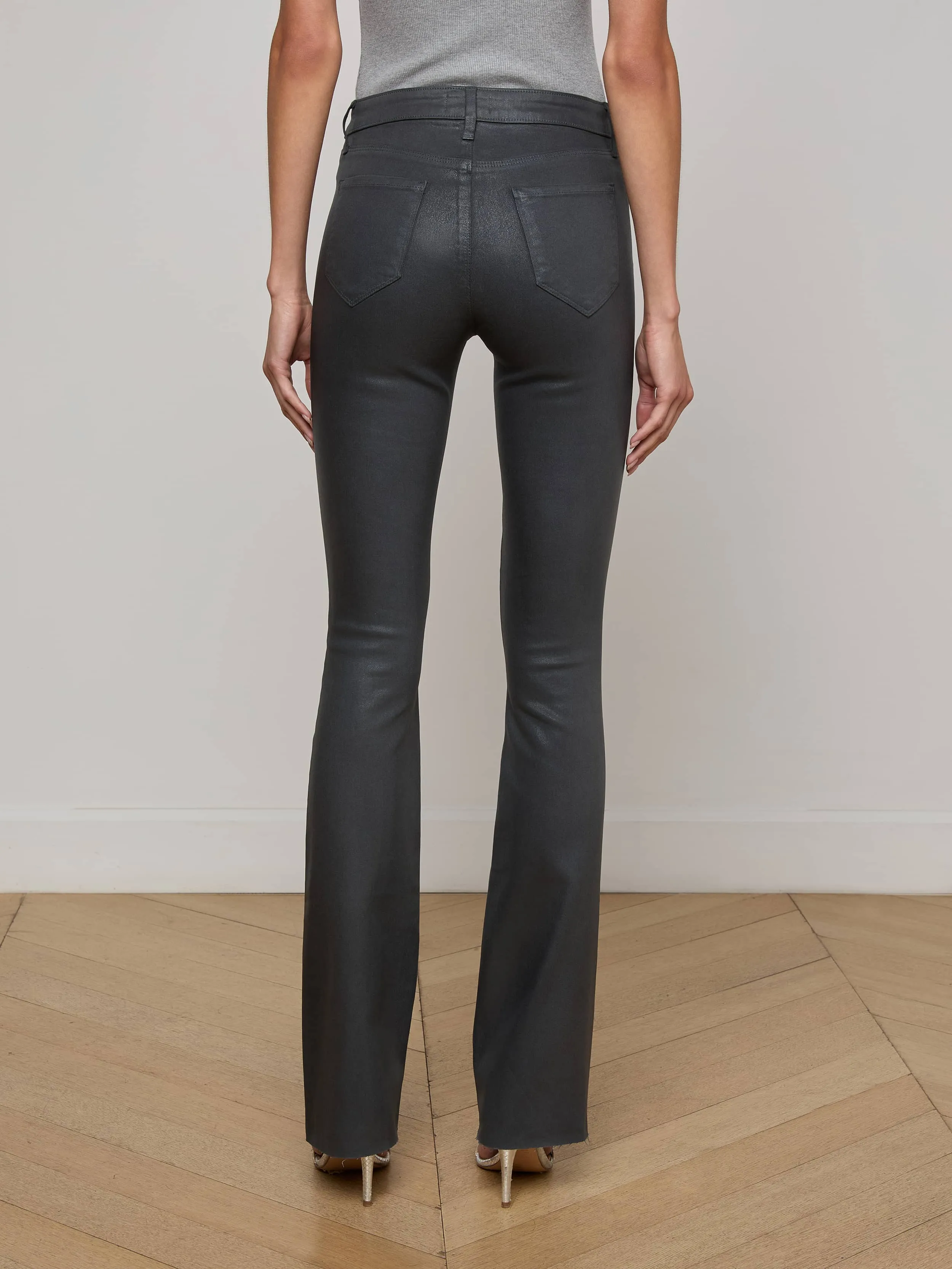 Ruth Coated Straight-Leg Jean sold by L'AGENCE product image thumbnail 4