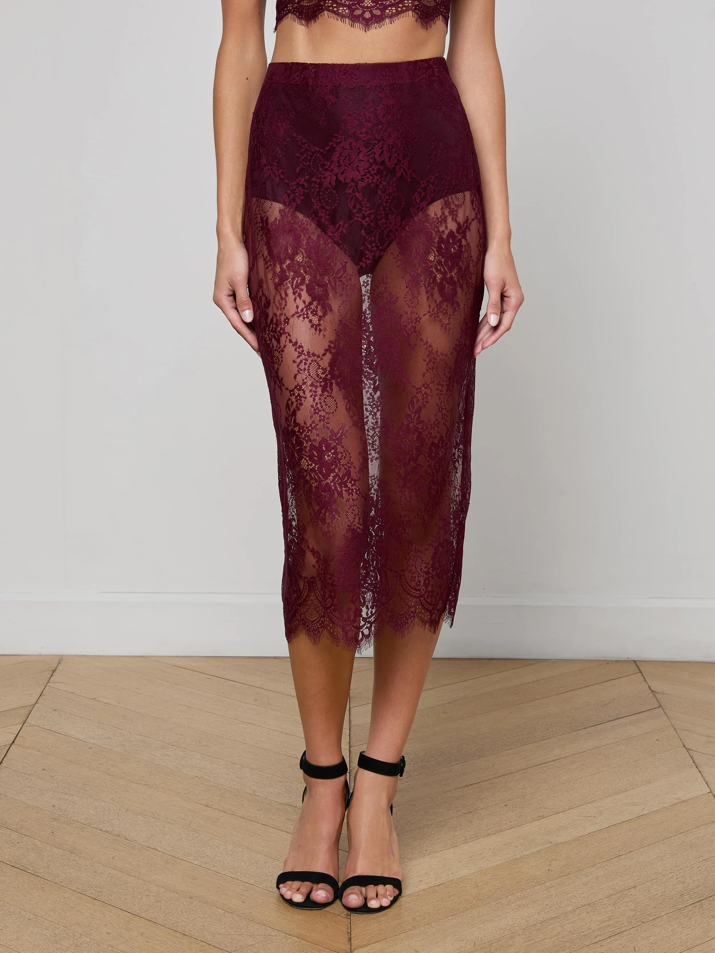Makena Lace Pencil Skirt sold by L'AGENCE product image thumbnail 2
