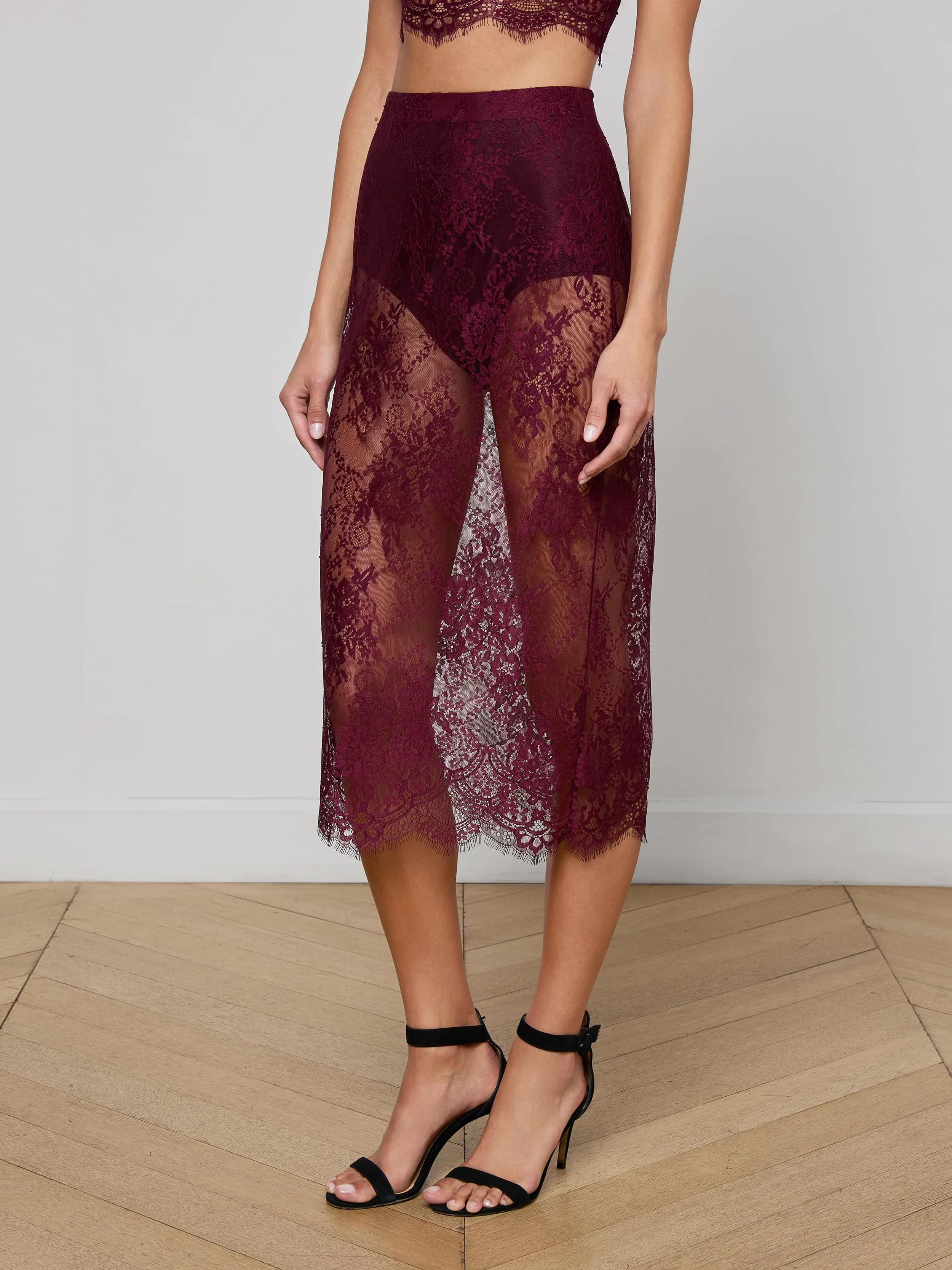 Makena Lace Pencil Skirt sold by L'AGENCE product image thumbnail 3