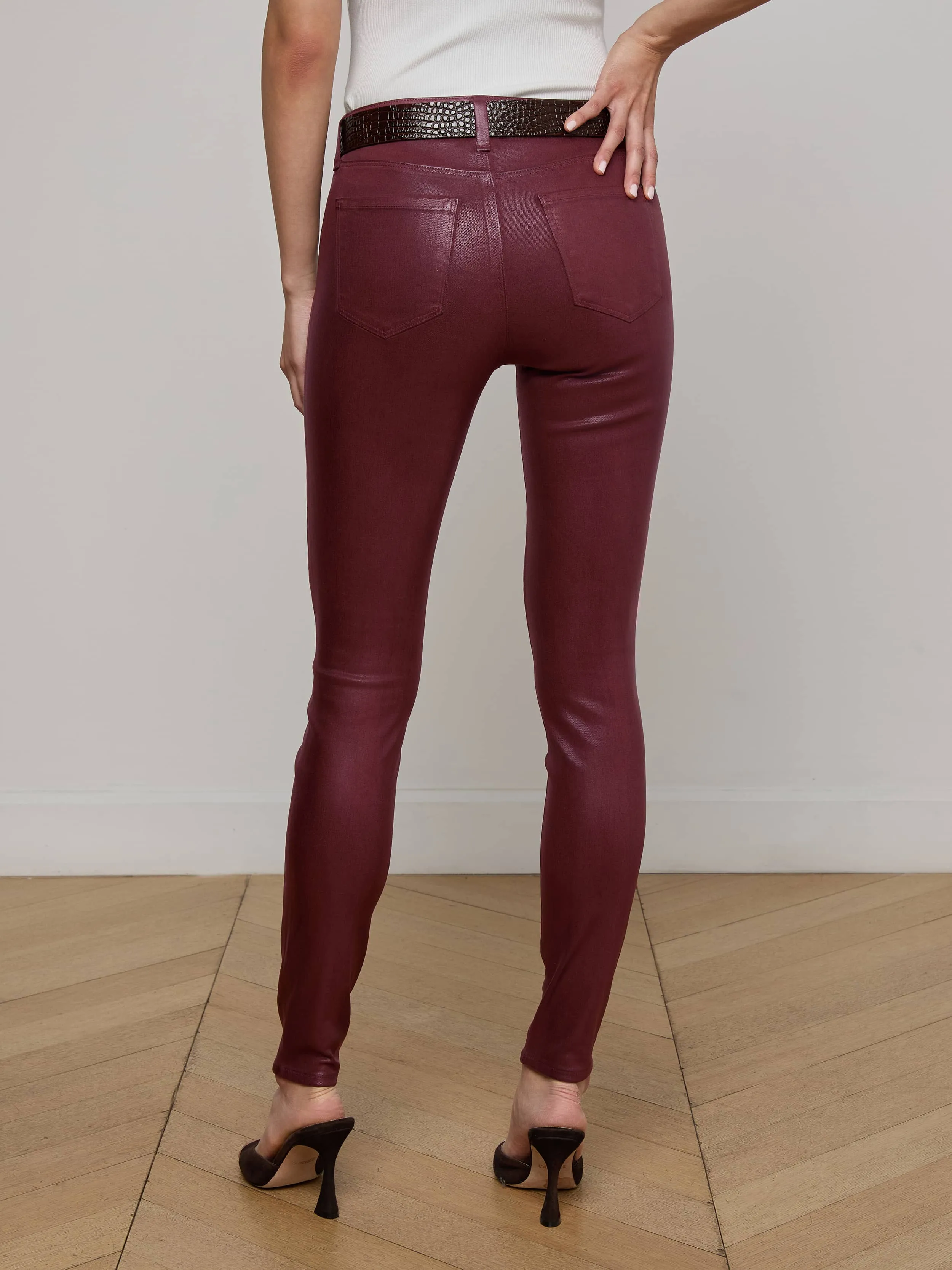 Marguerite Coated Skinny Jean sold by L'AGENCE product image thumbnail 4