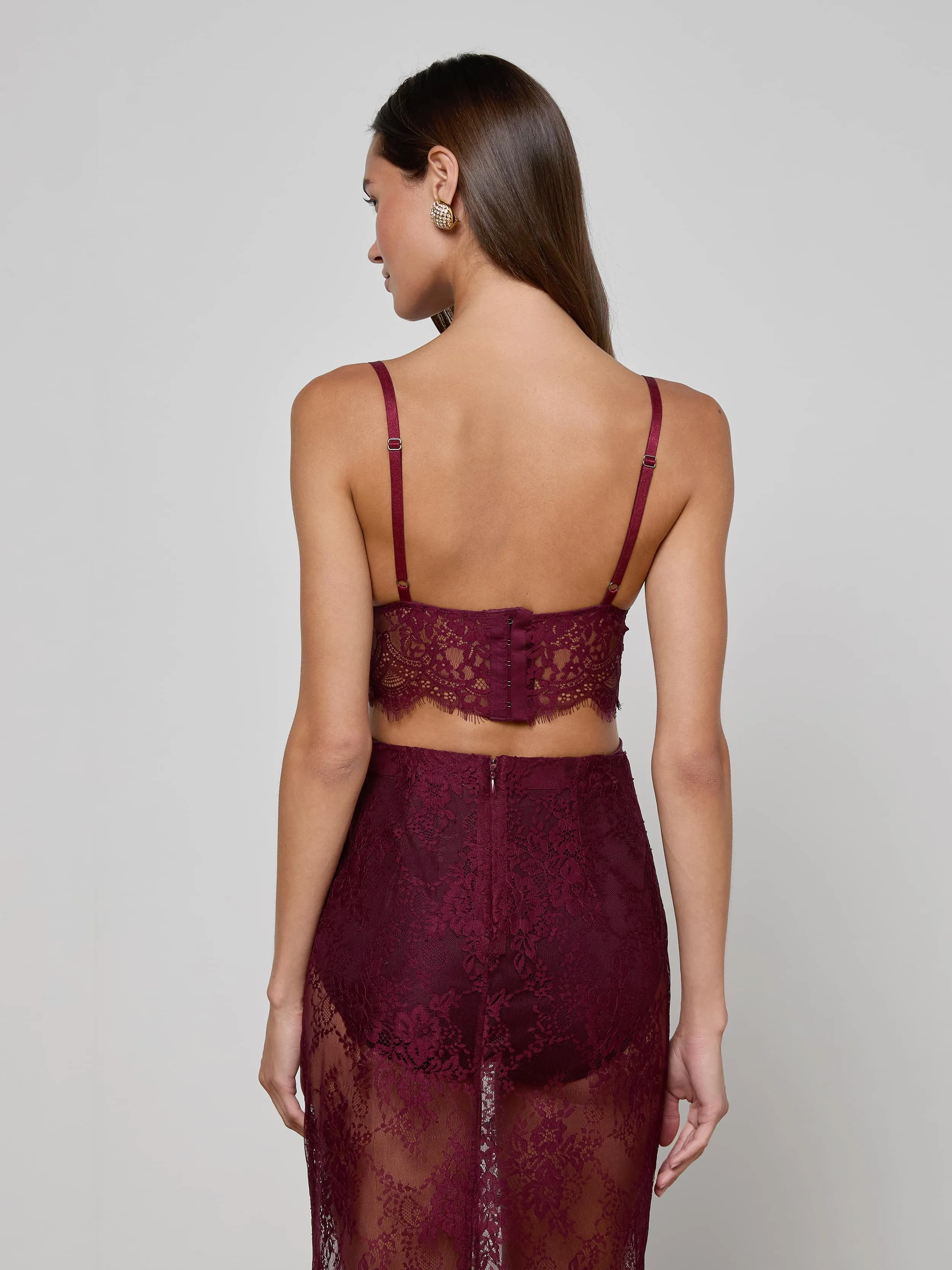 Aislin Lace Bralette sold by L'AGENCE product image thumbnail 4