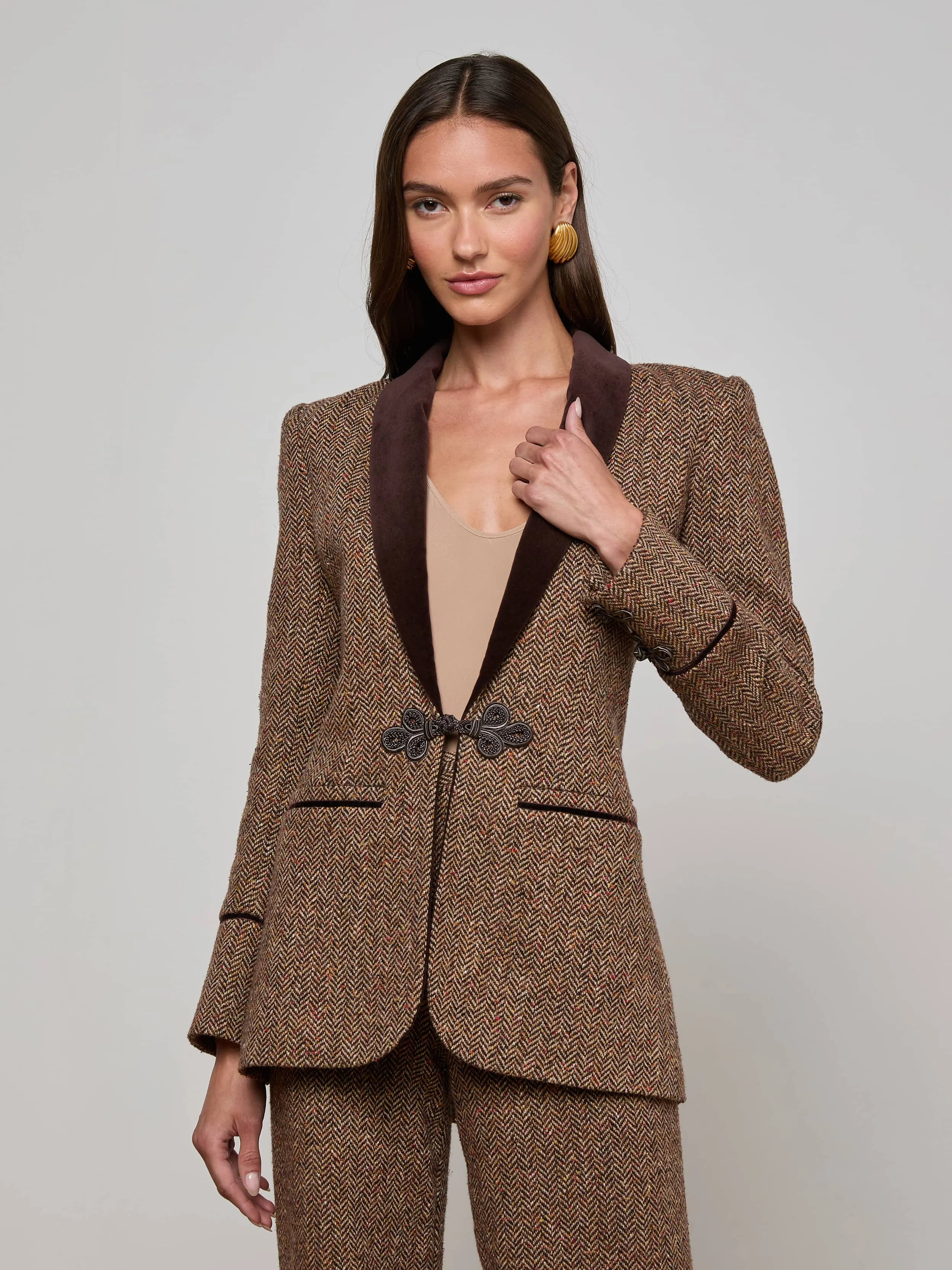 Gable Herringbone Blazer sold by L'AGENCE