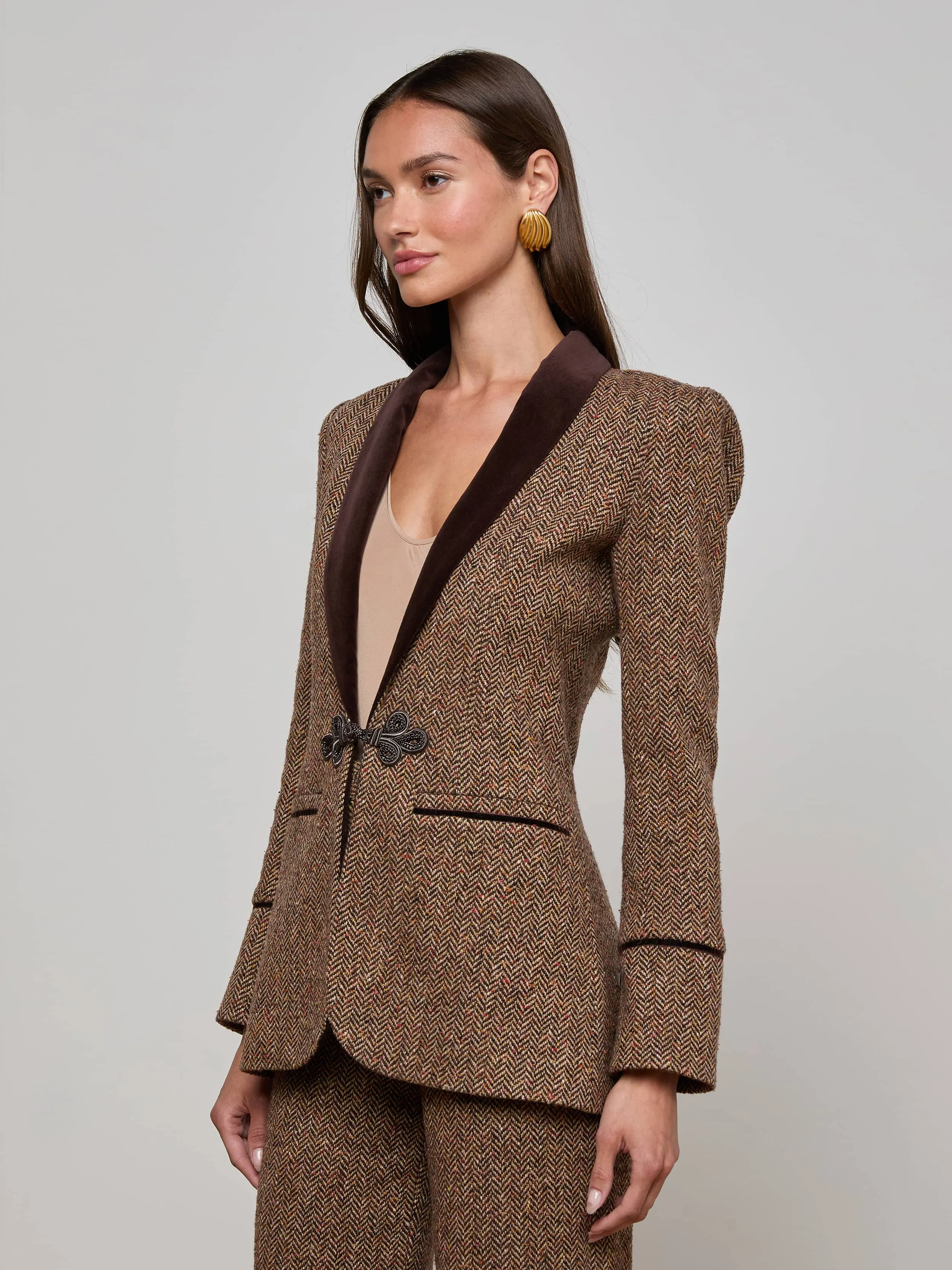 Gable Herringbone Blazer sold by L'AGENCE product image thumbnail 2