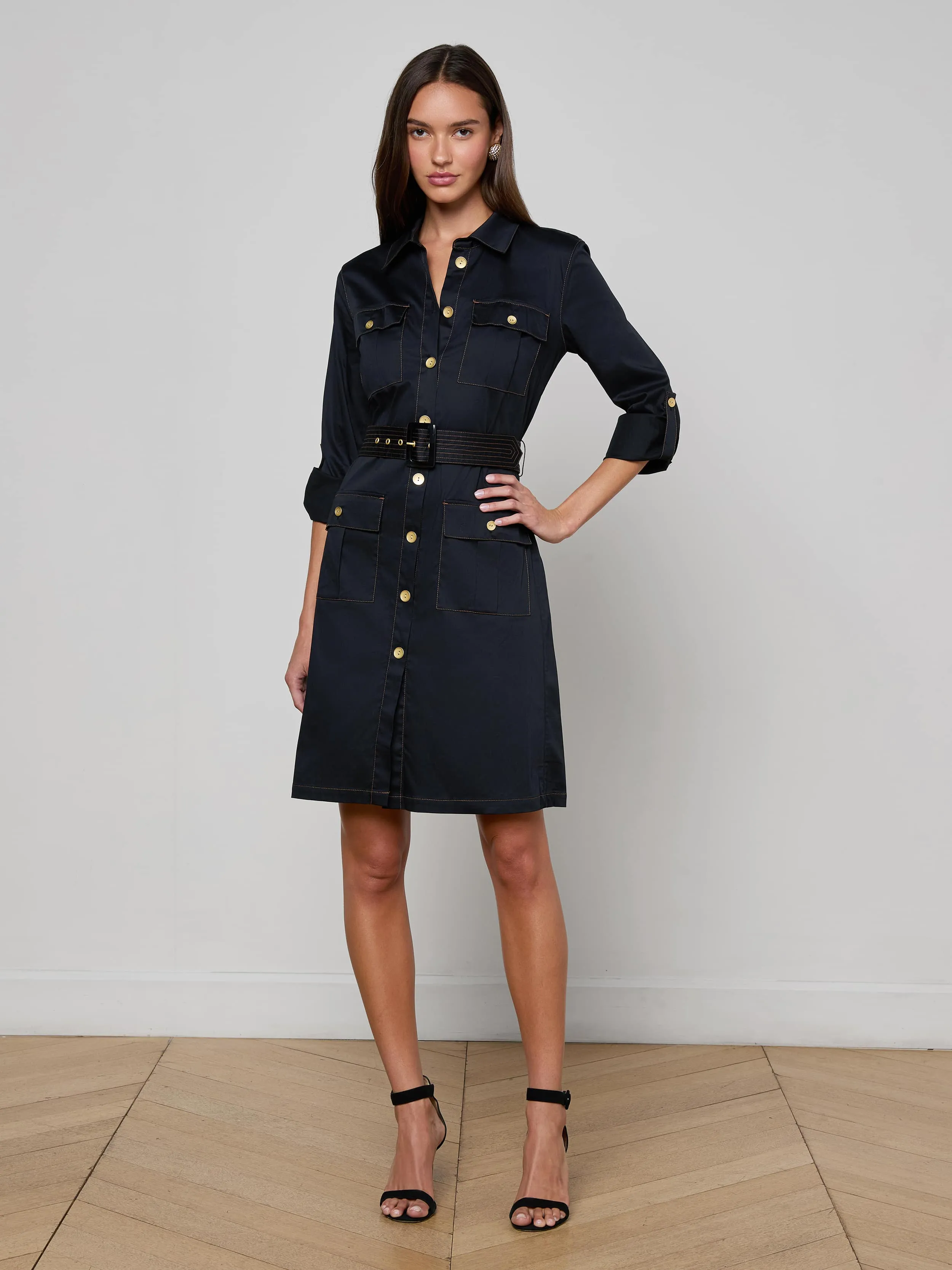 Karin Poplin Shirt Dress sold by L'AGENCE