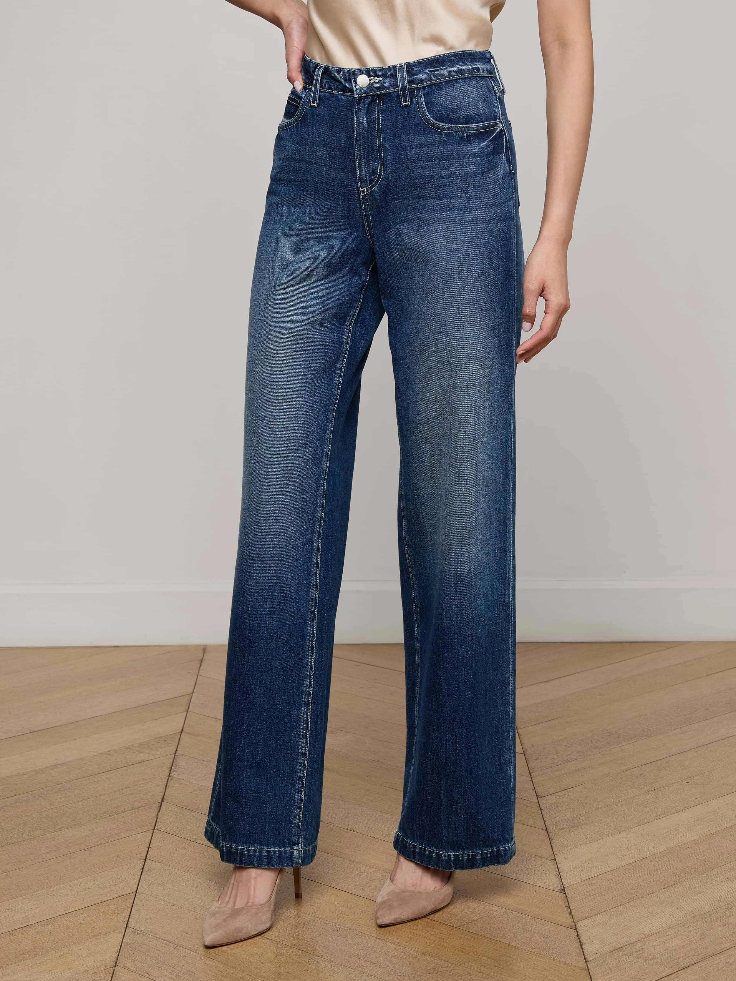 Clayton Wide-Leg Jean sold by L'AGENCE product image thumbnail 3