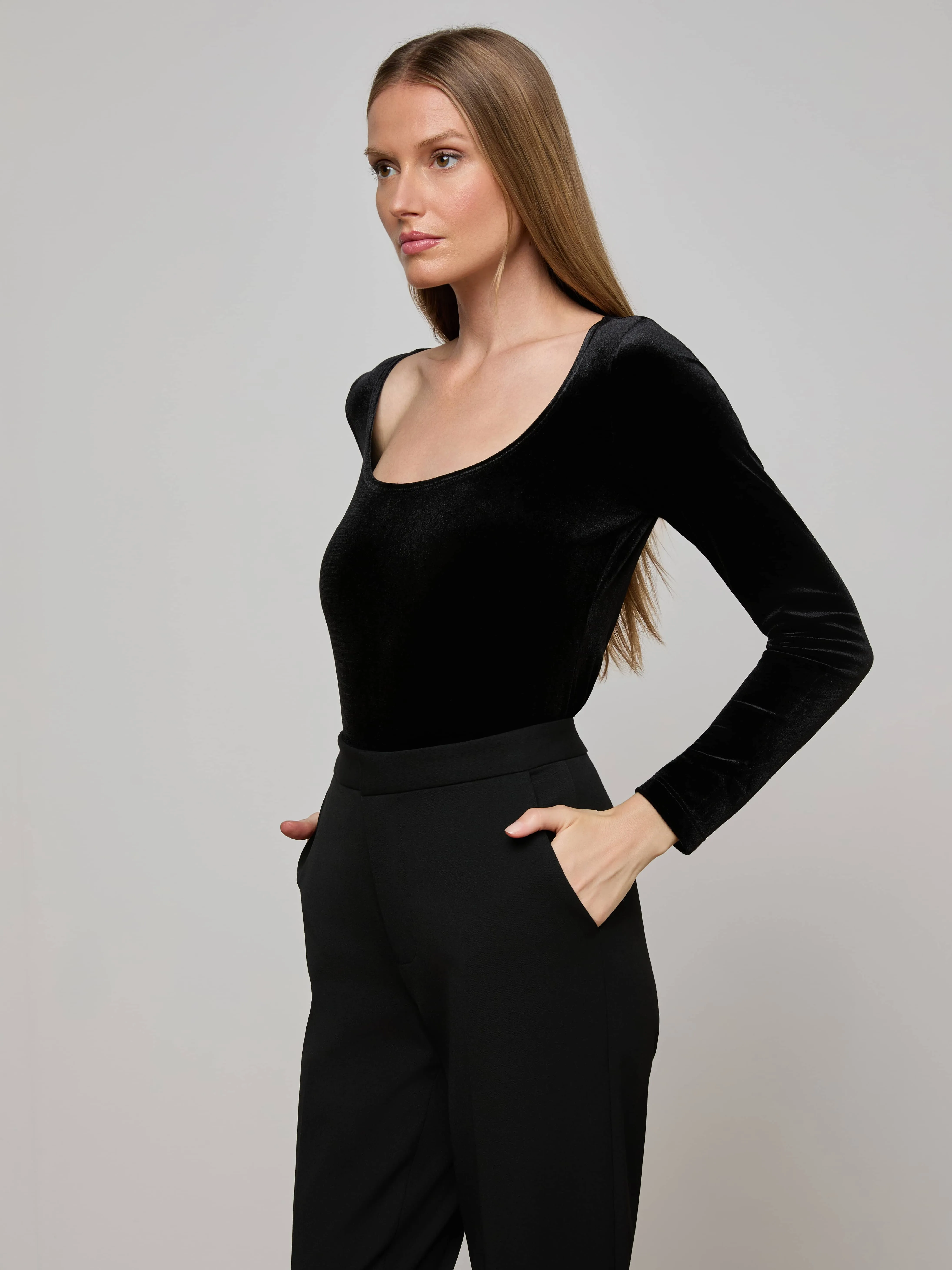 Jelena Velvet Top sold by L'AGENCE product image thumbnail 2