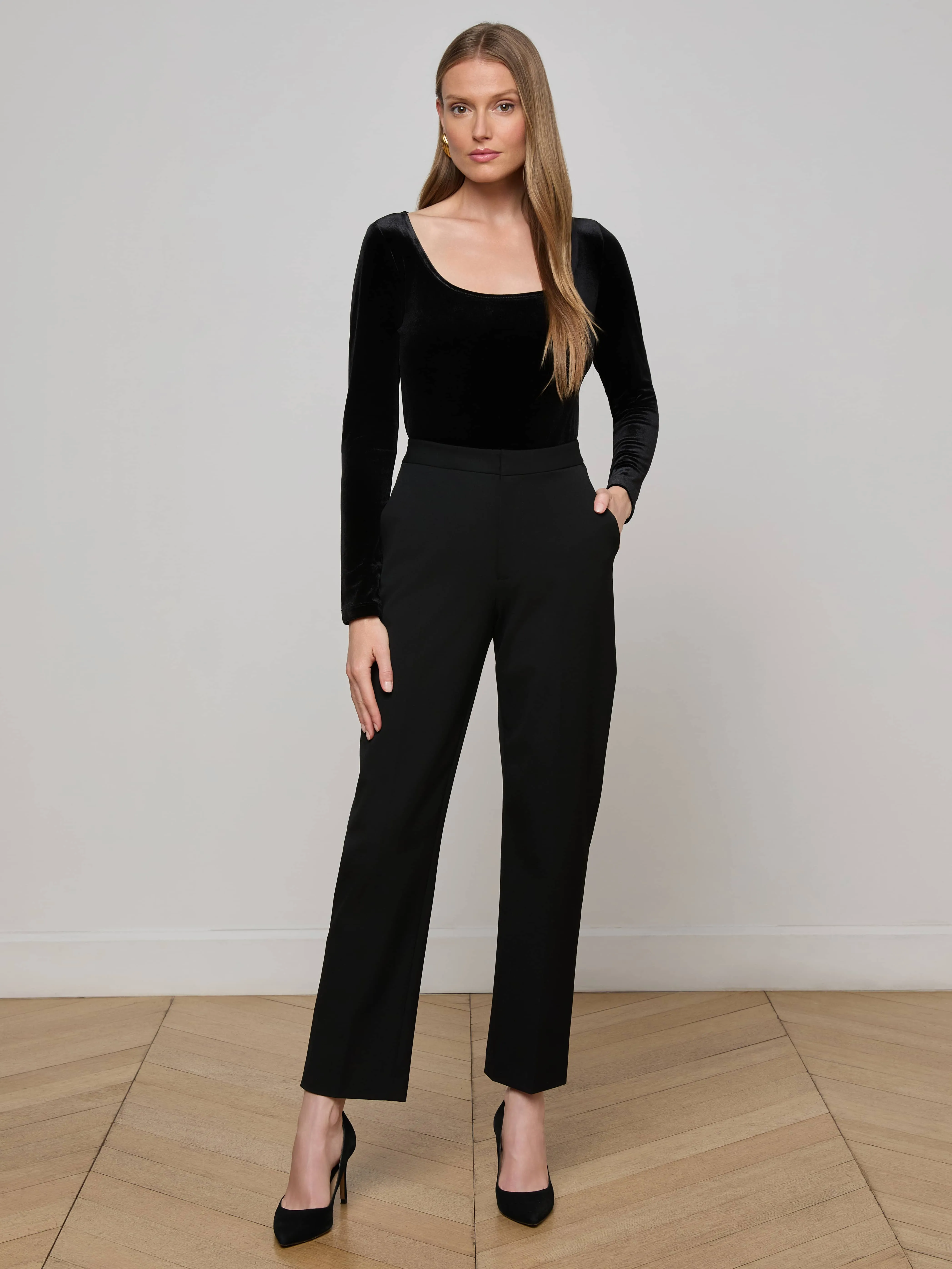 Jelena Velvet Top sold by L'AGENCE product image thumbnail 3