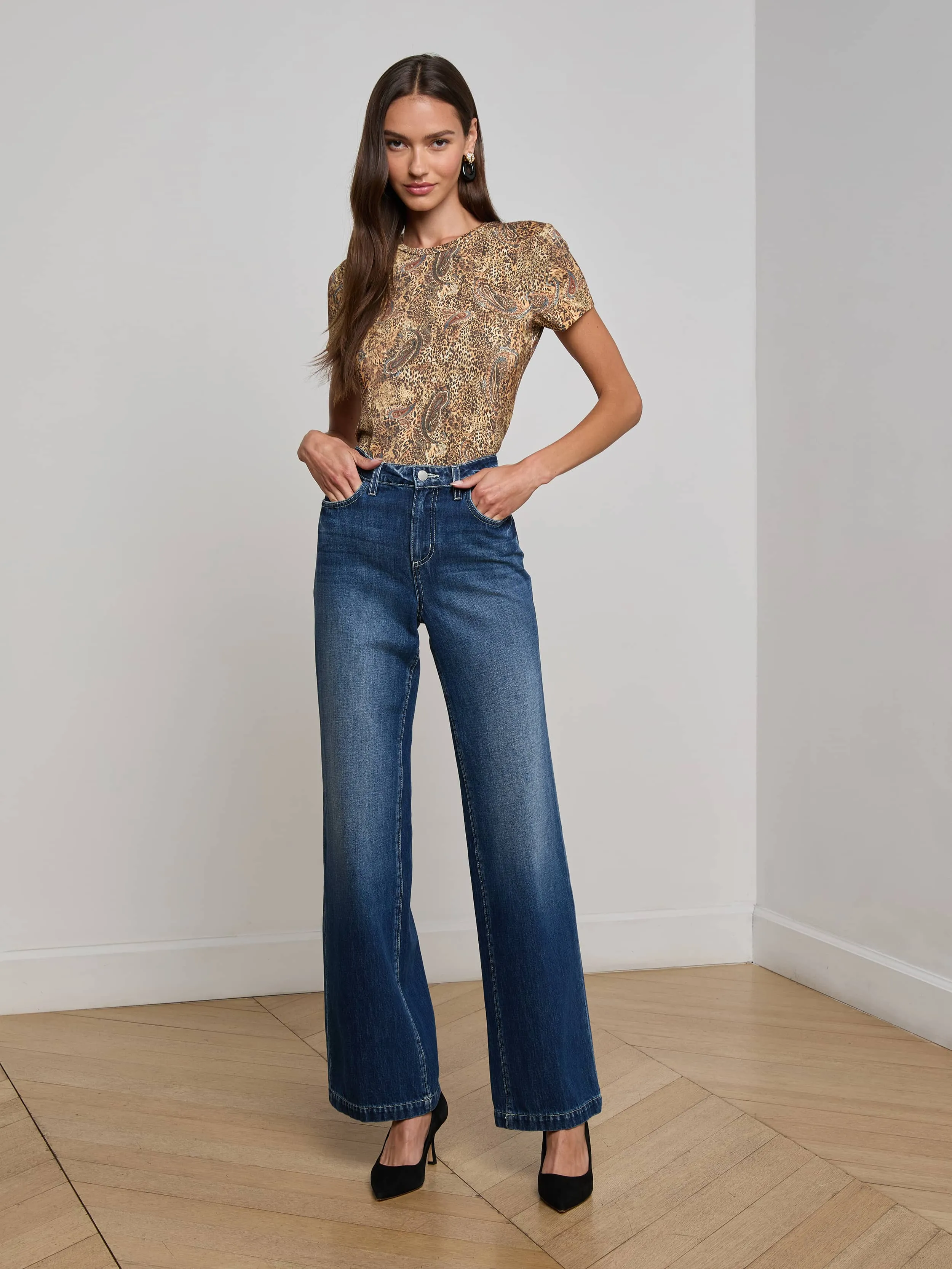 Ressi Fitted Tee sold by L'AGENCE product image thumbnail 3