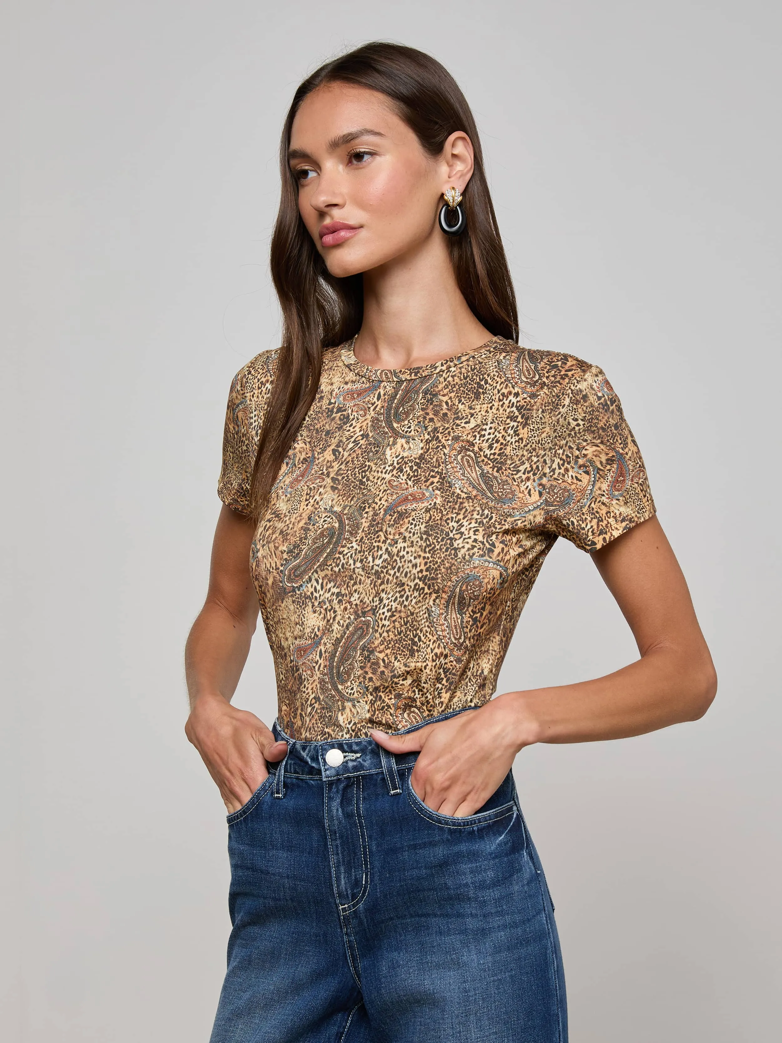 Ressi Fitted Tee sold by L'AGENCE product image thumbnail 2