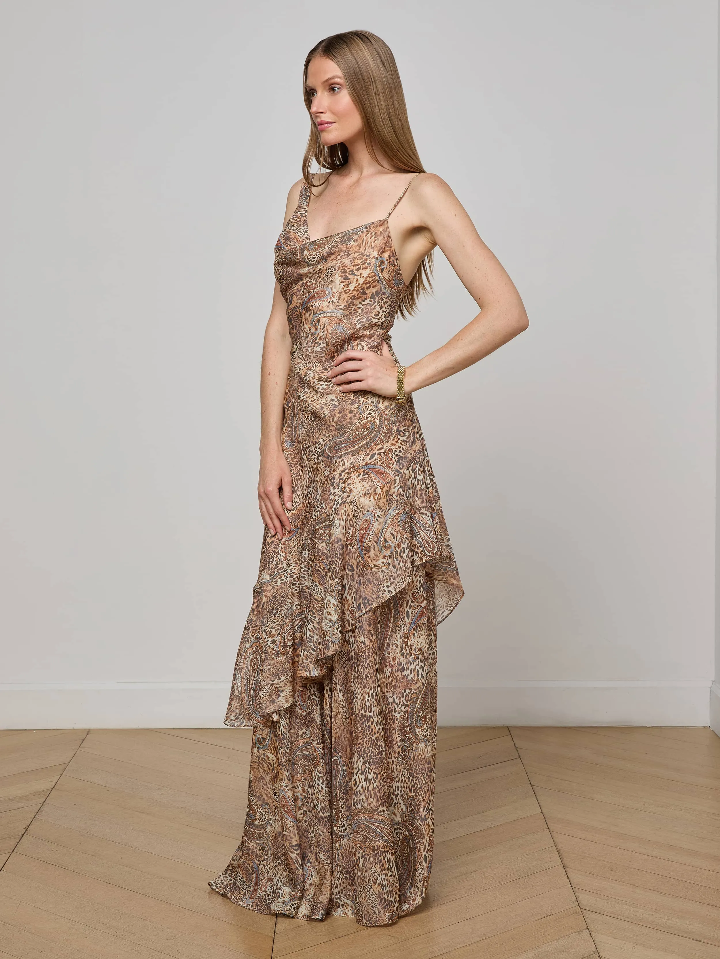 Viola Silk Gown sold by L'AGENCE product image thumbnail 2