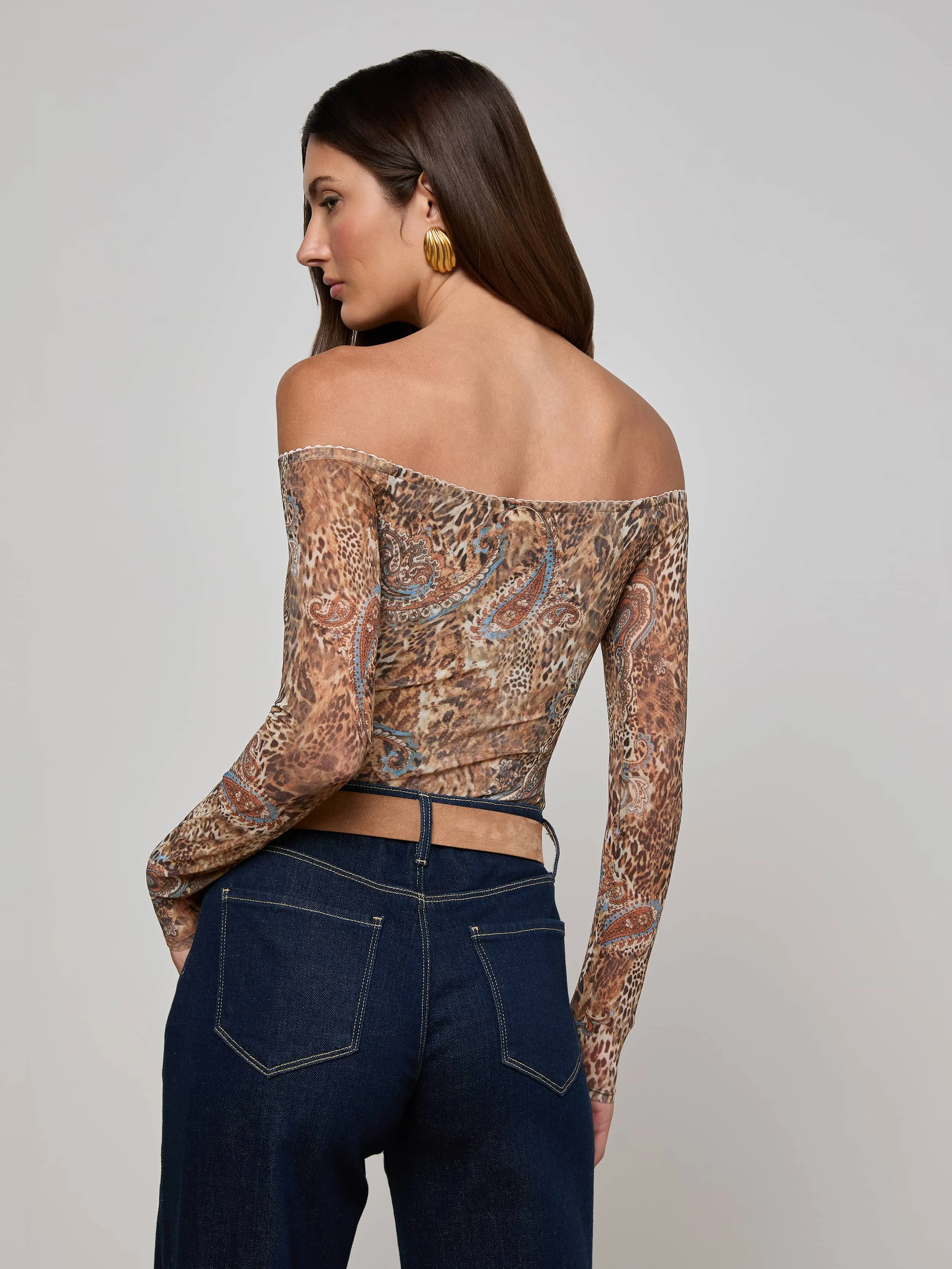 Peonie Off-The-Shoulder Bodysuit sold by L'AGENCE product image thumbnail 4