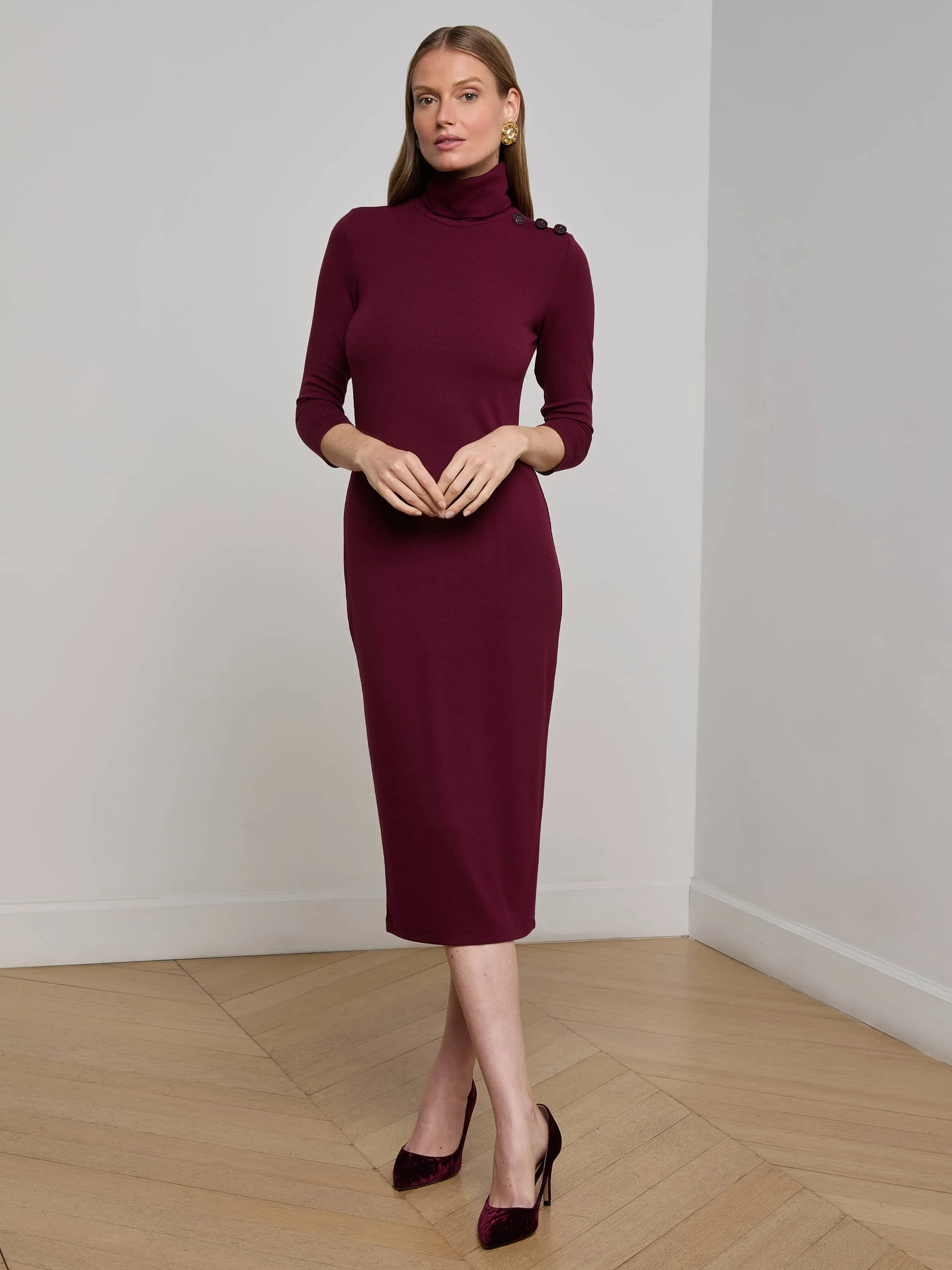 Voletta Turtleneck Midi Dress sold by L'AGENCE