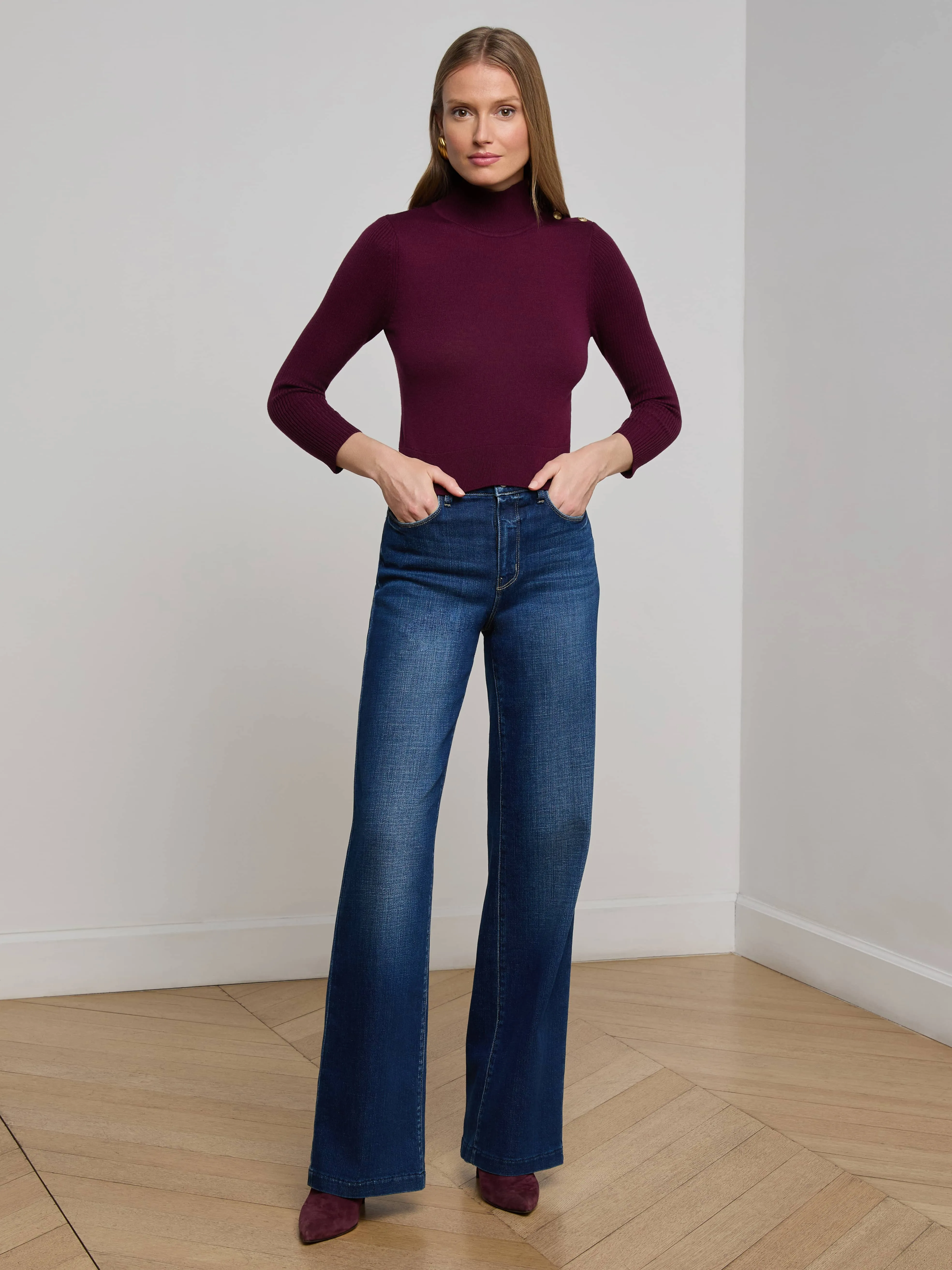 Kamdyn Cropped Sweater sold by L'AGENCE product image thumbnail 3