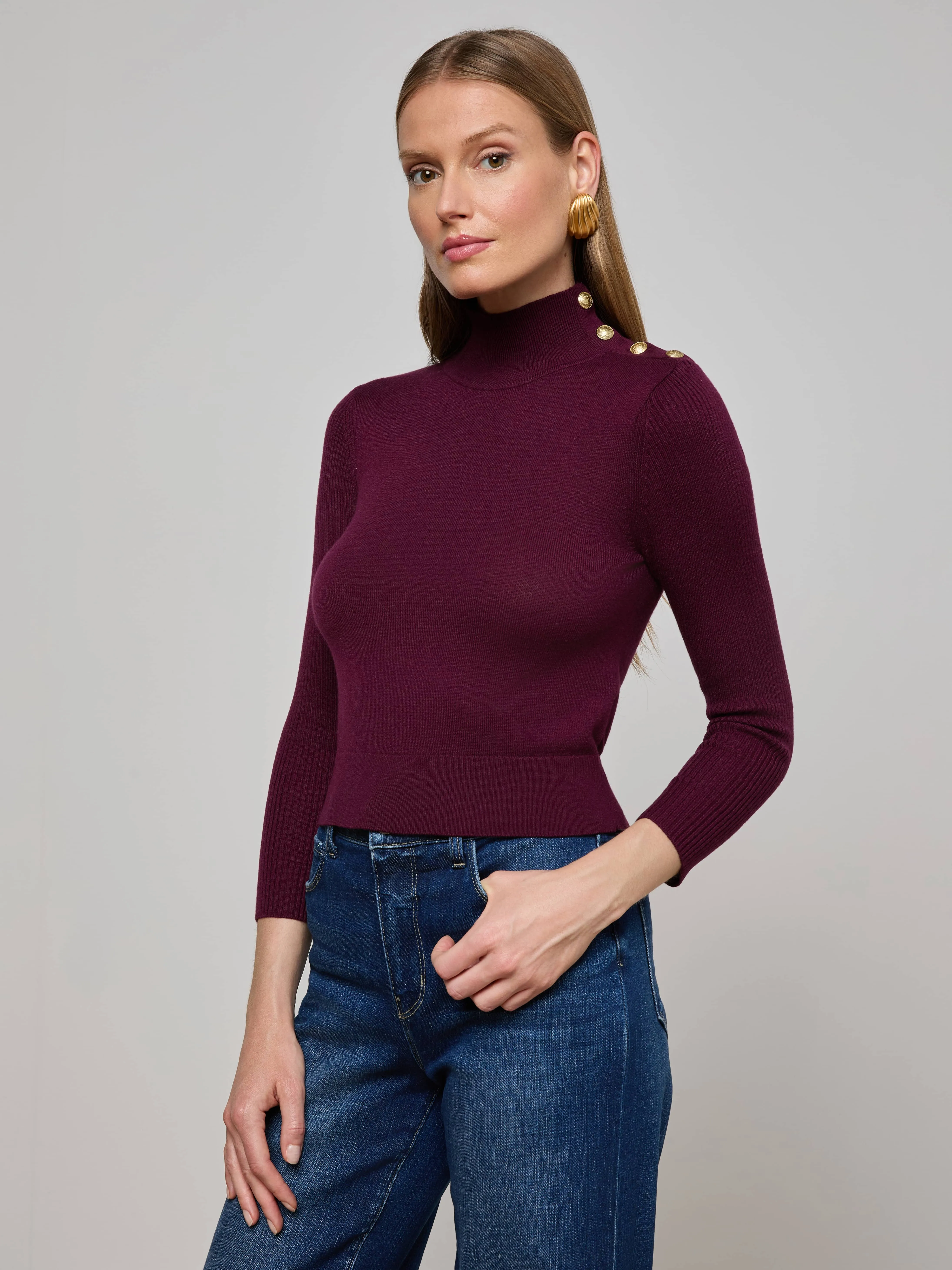 Kamdyn Cropped Sweater sold by L'AGENCE product image thumbnail 2