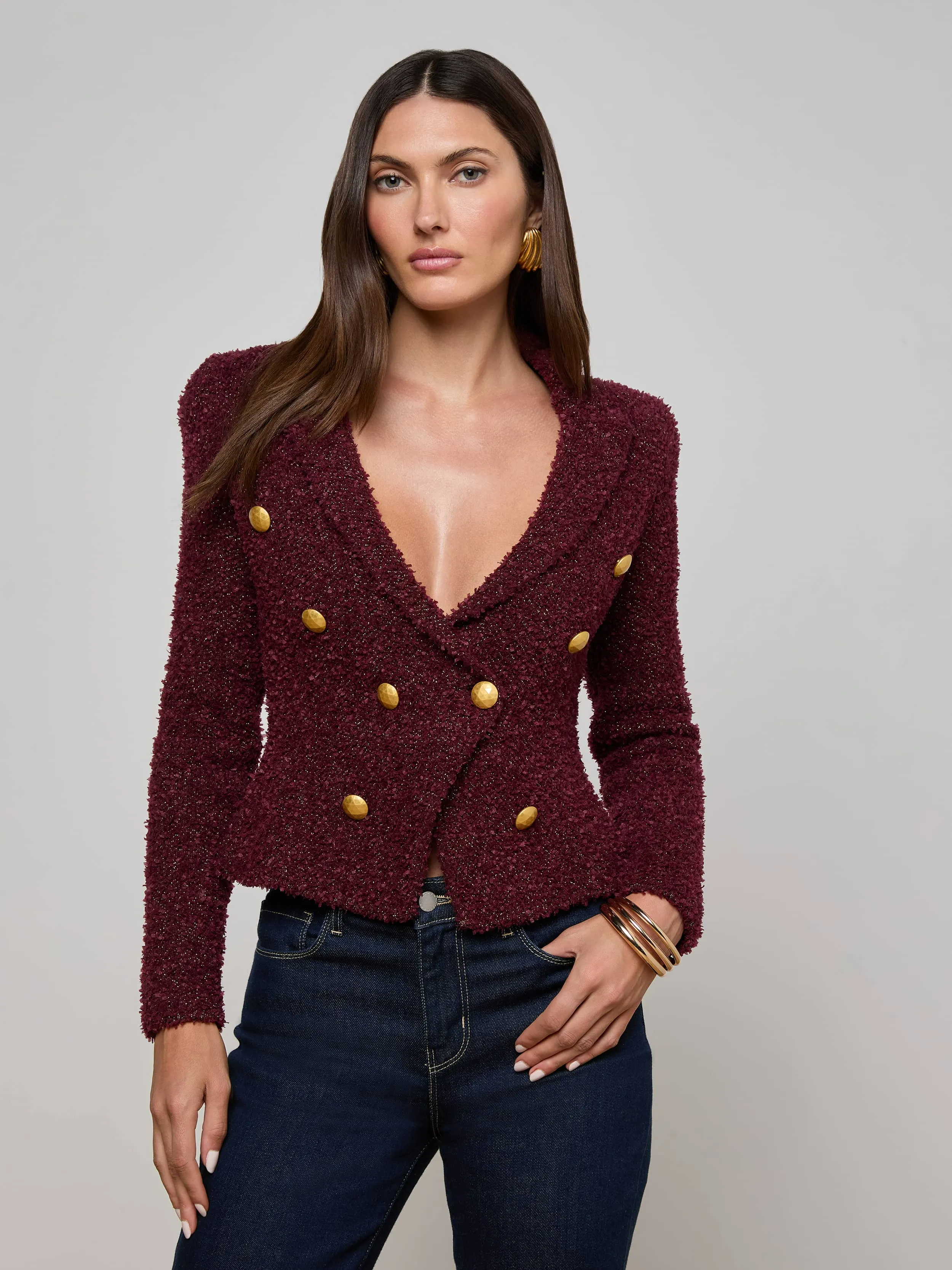 Bethany Knit Blazer sold by L'AGENCE