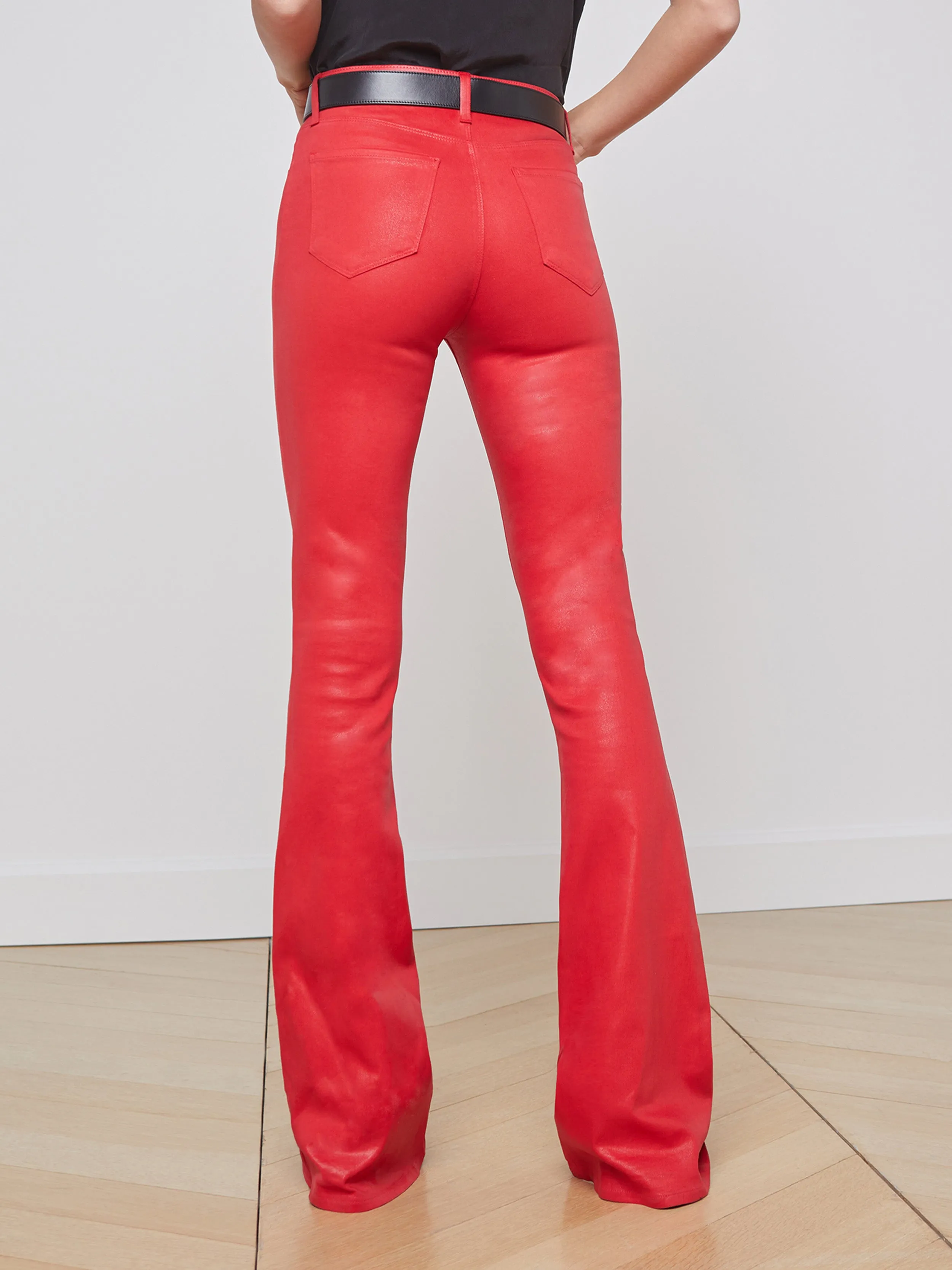 Marty Coated Flare Jean sold by L'AGENCE product image thumbnail 4