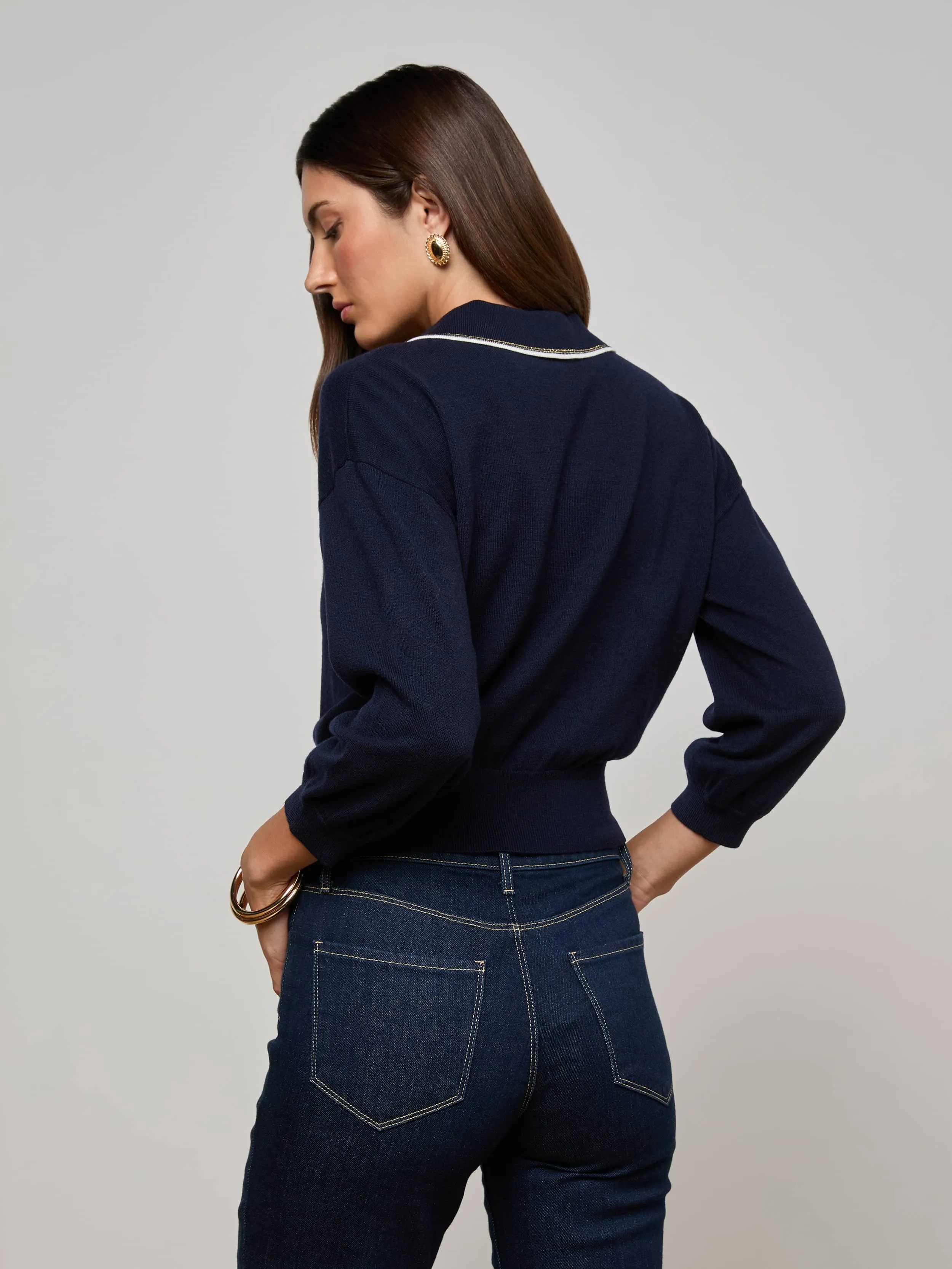 Malaki Cropped Sweater sold by L'AGENCE product image thumbnail 4