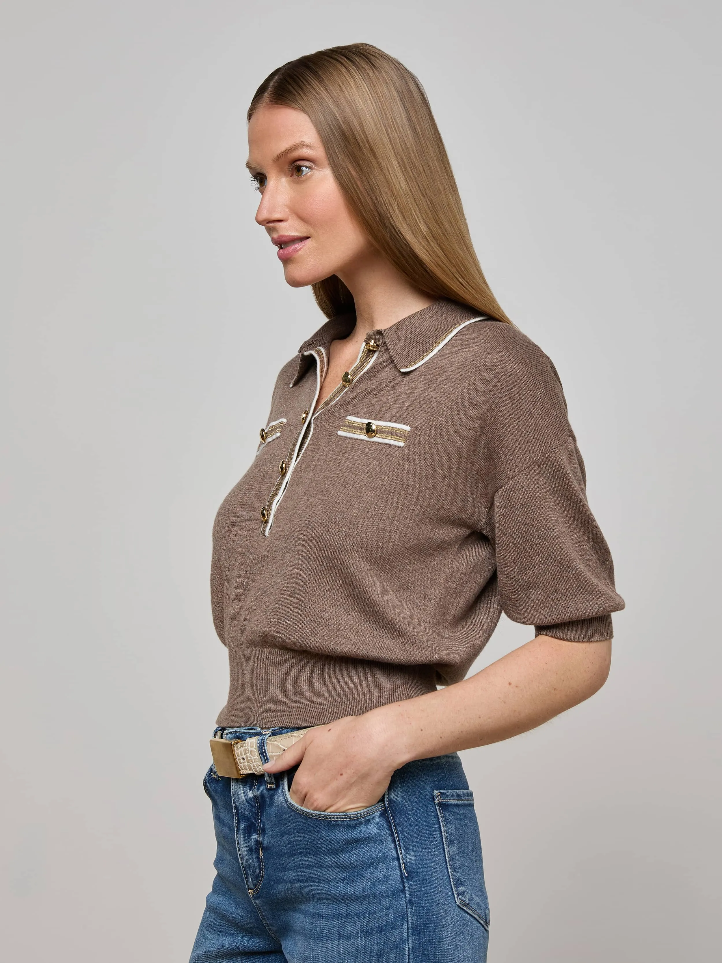 Masaki Cropped Sweater sold by L'AGENCE product image thumbnail 2