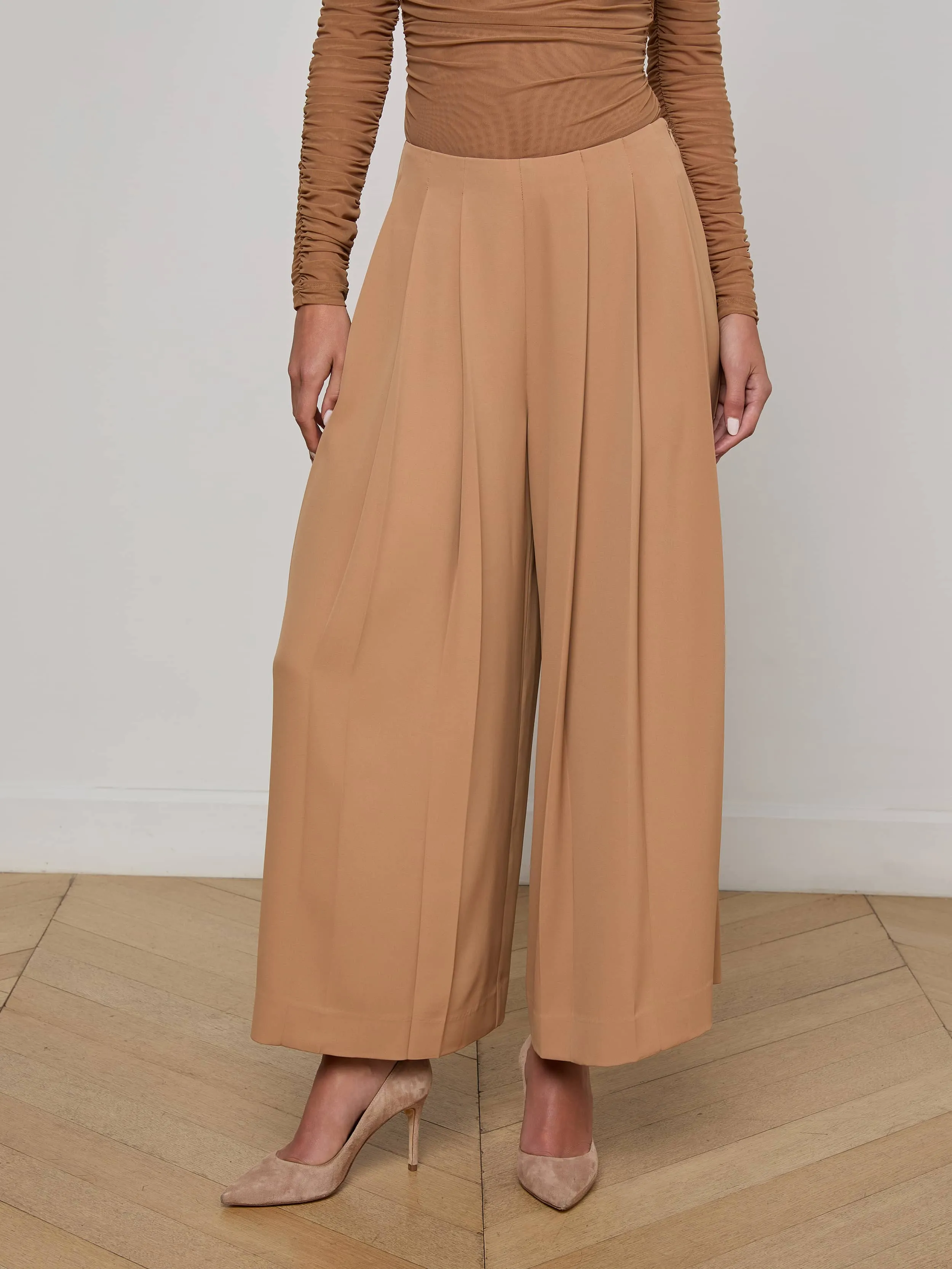 Novalynn Cropped Pleated Pant sold by L'AGENCE product image thumbnail 2