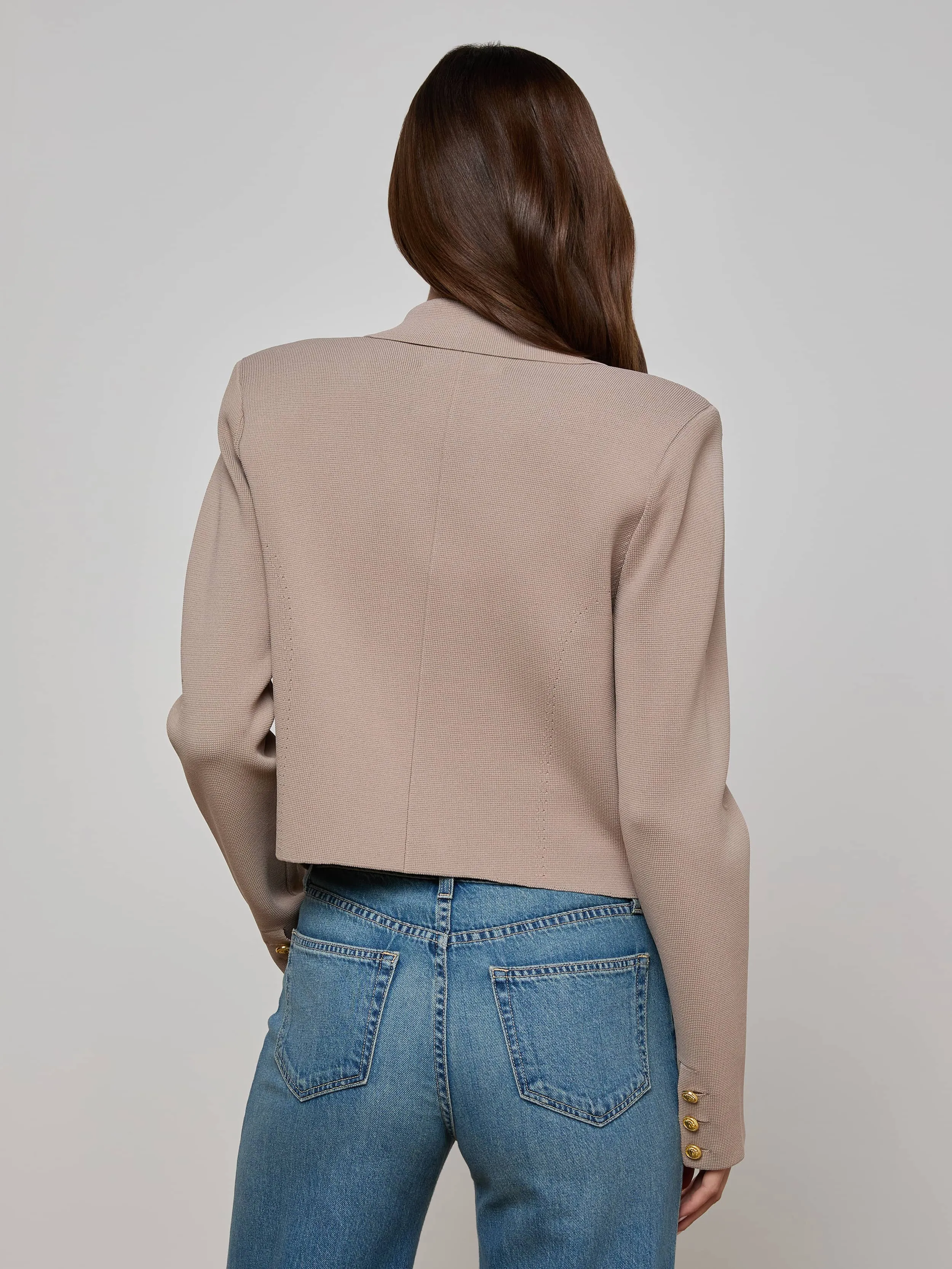 Elio Cropped Knit Blazer sold by L'AGENCE product image thumbnail 3