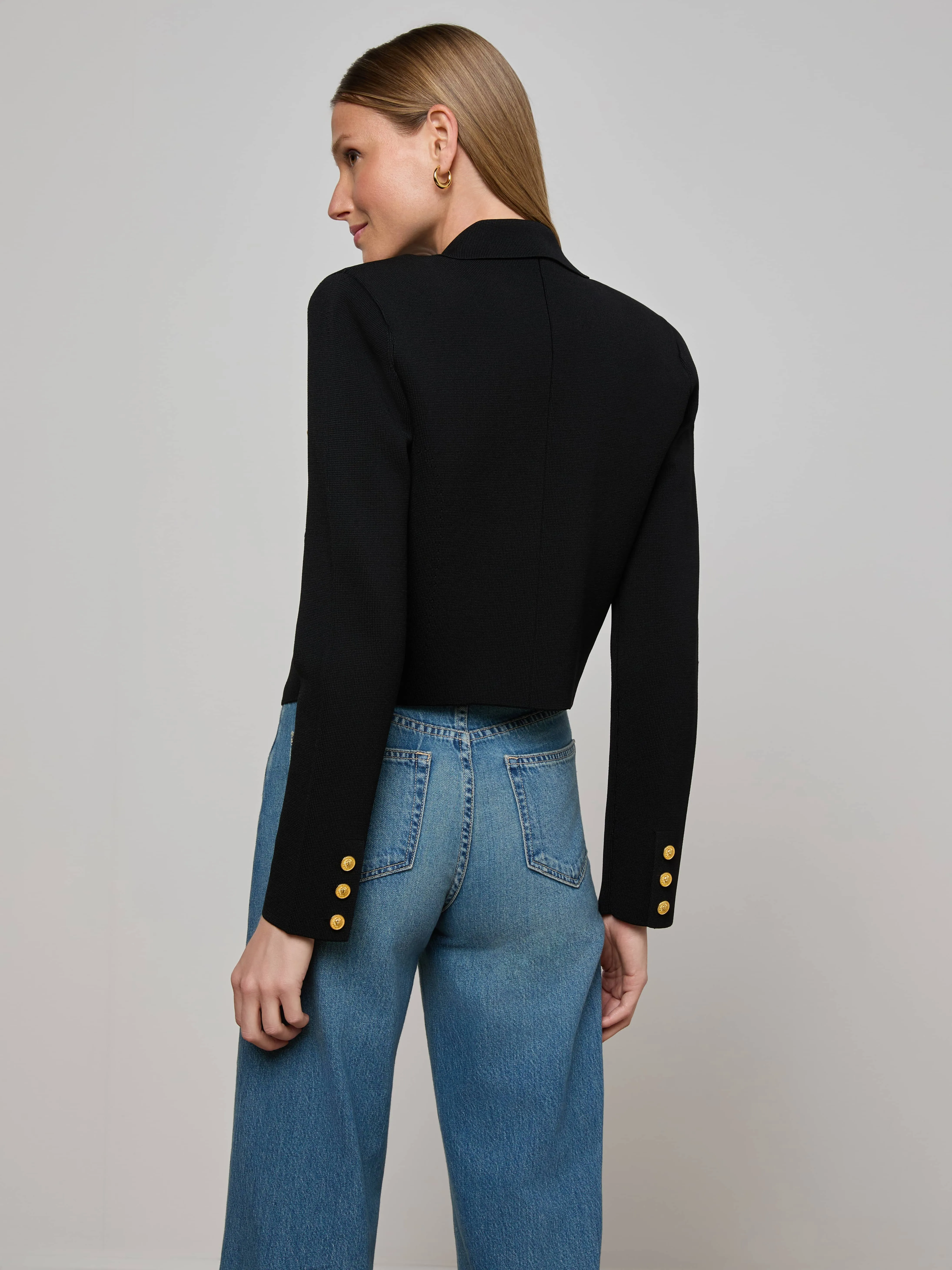 Elio Cropped Knit Blazer sold by L'AGENCE product image thumbnail 4