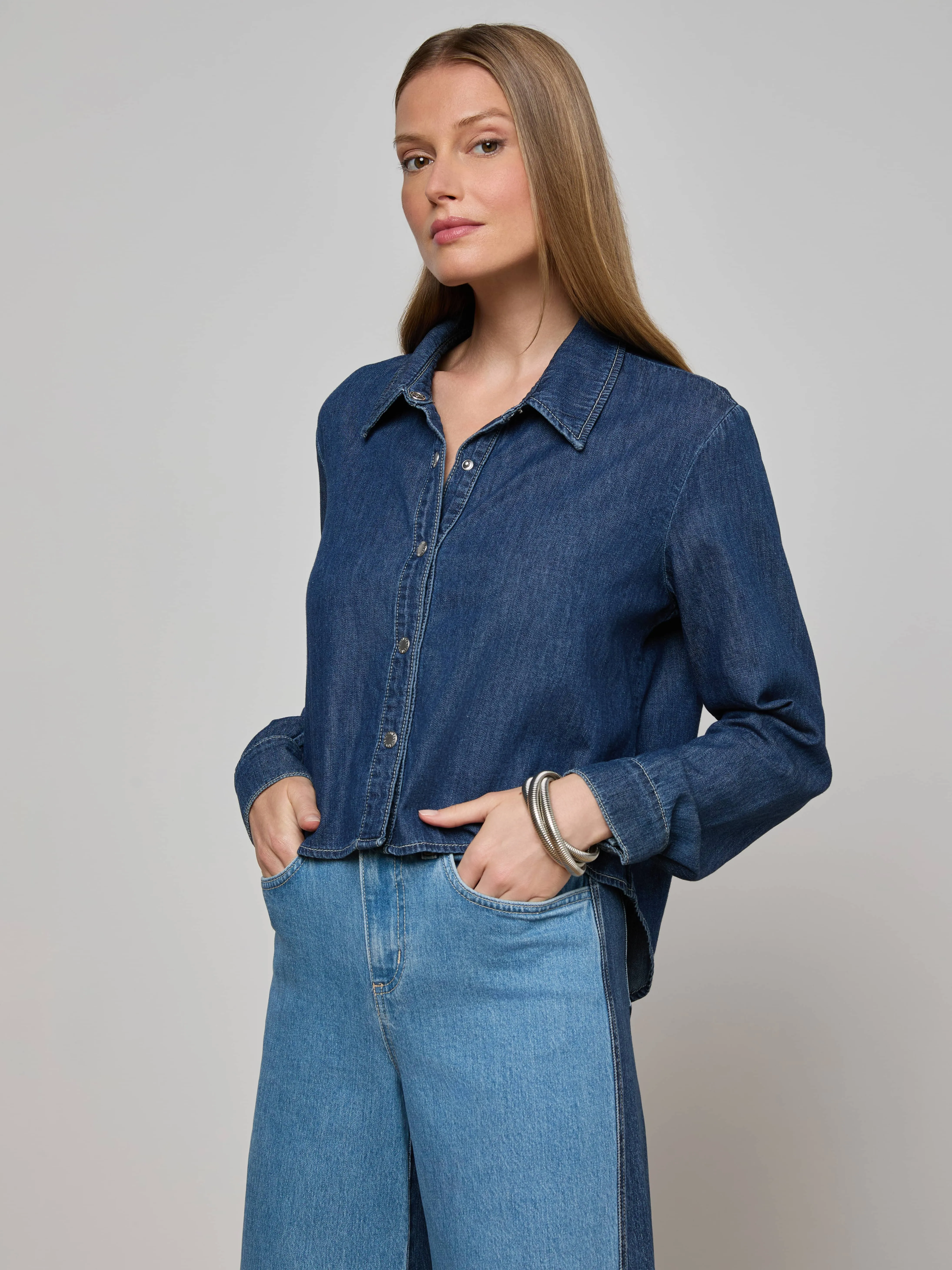 Annette Chambray Shirt sold by L'AGENCE product image thumbnail 2