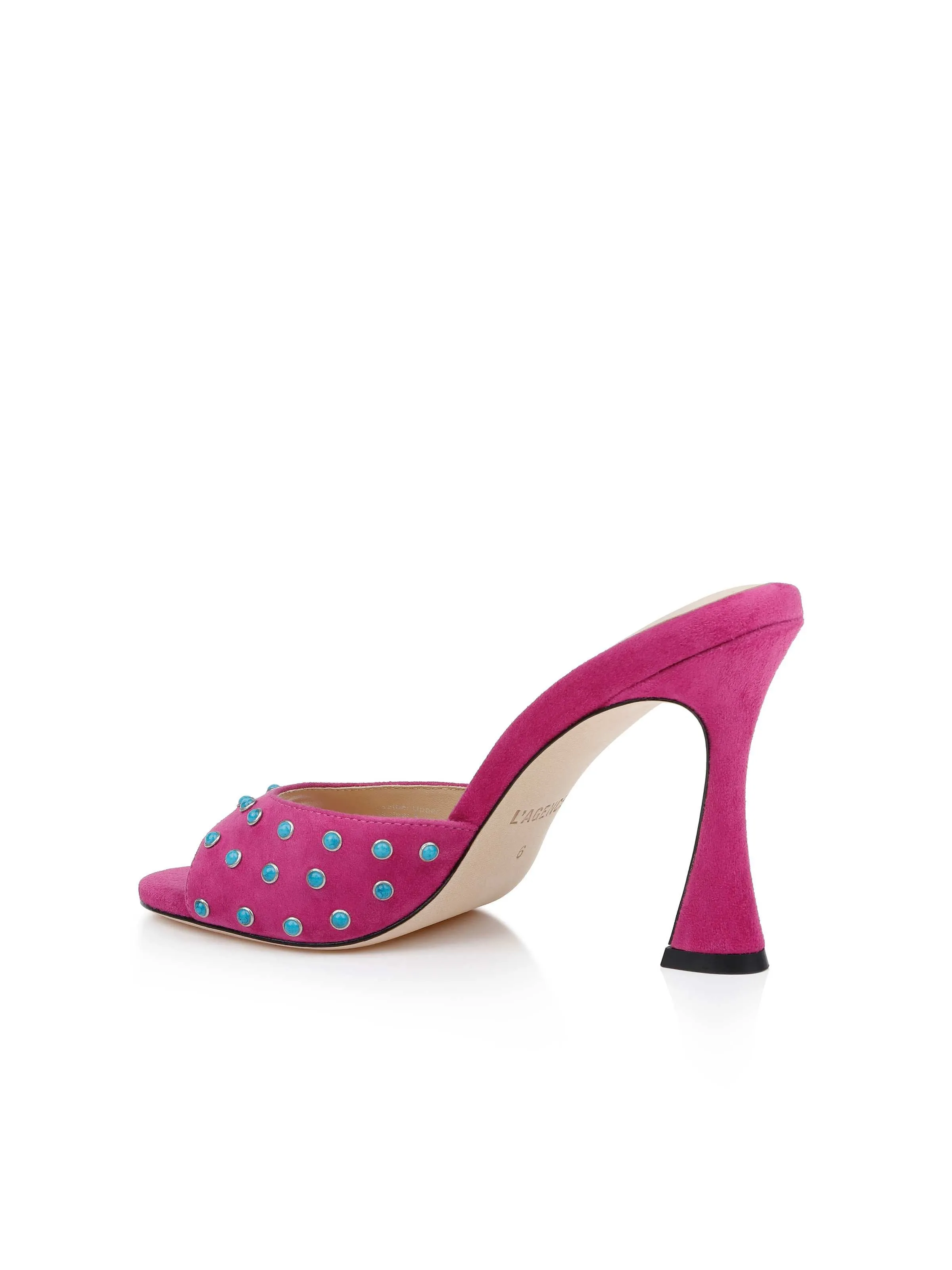 Lucienne Embellished Suede Mule sold by L'AGENCE product image thumbnail 3