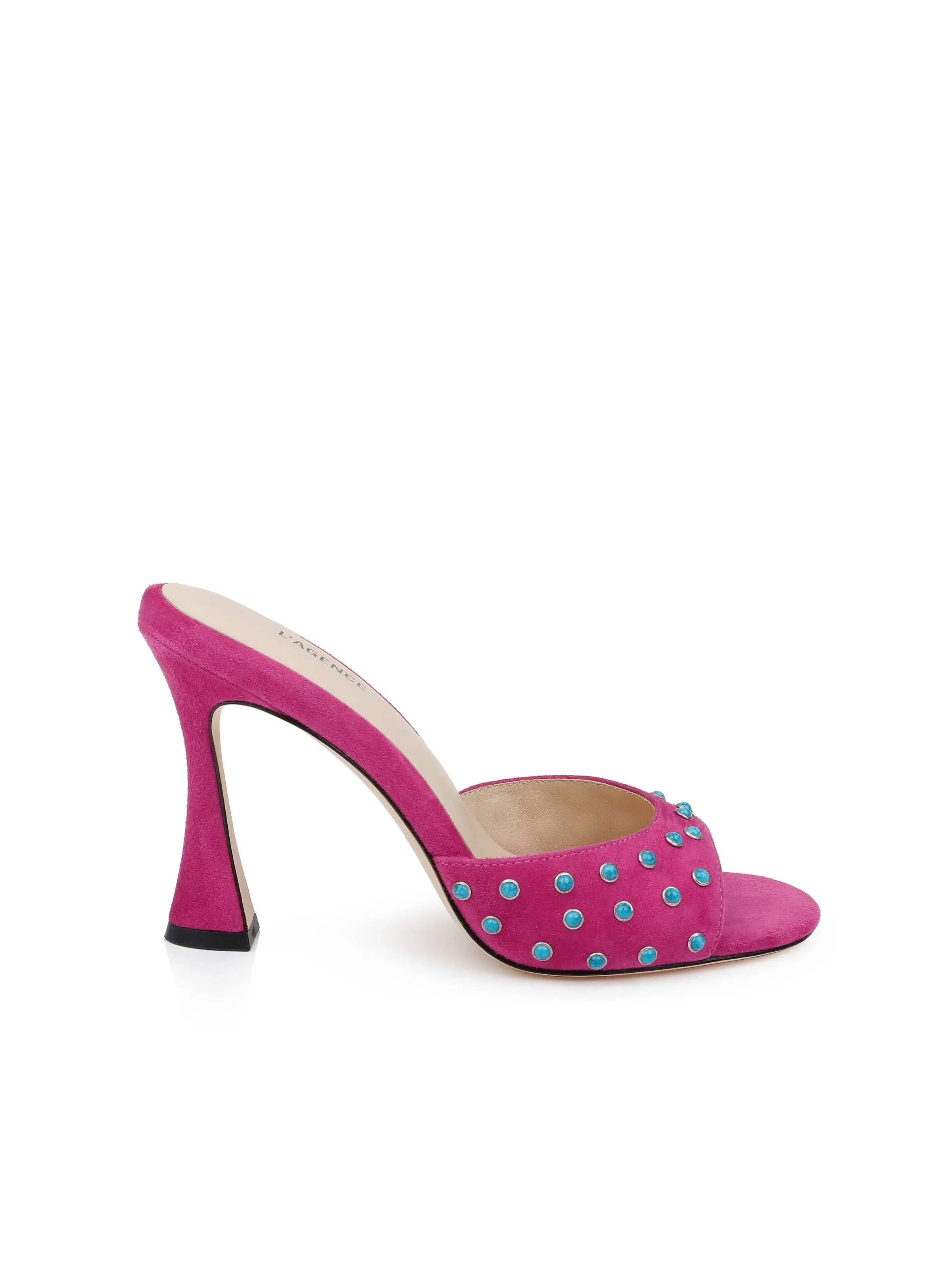 Lucienne Embellished Suede Mule sold by L'AGENCE