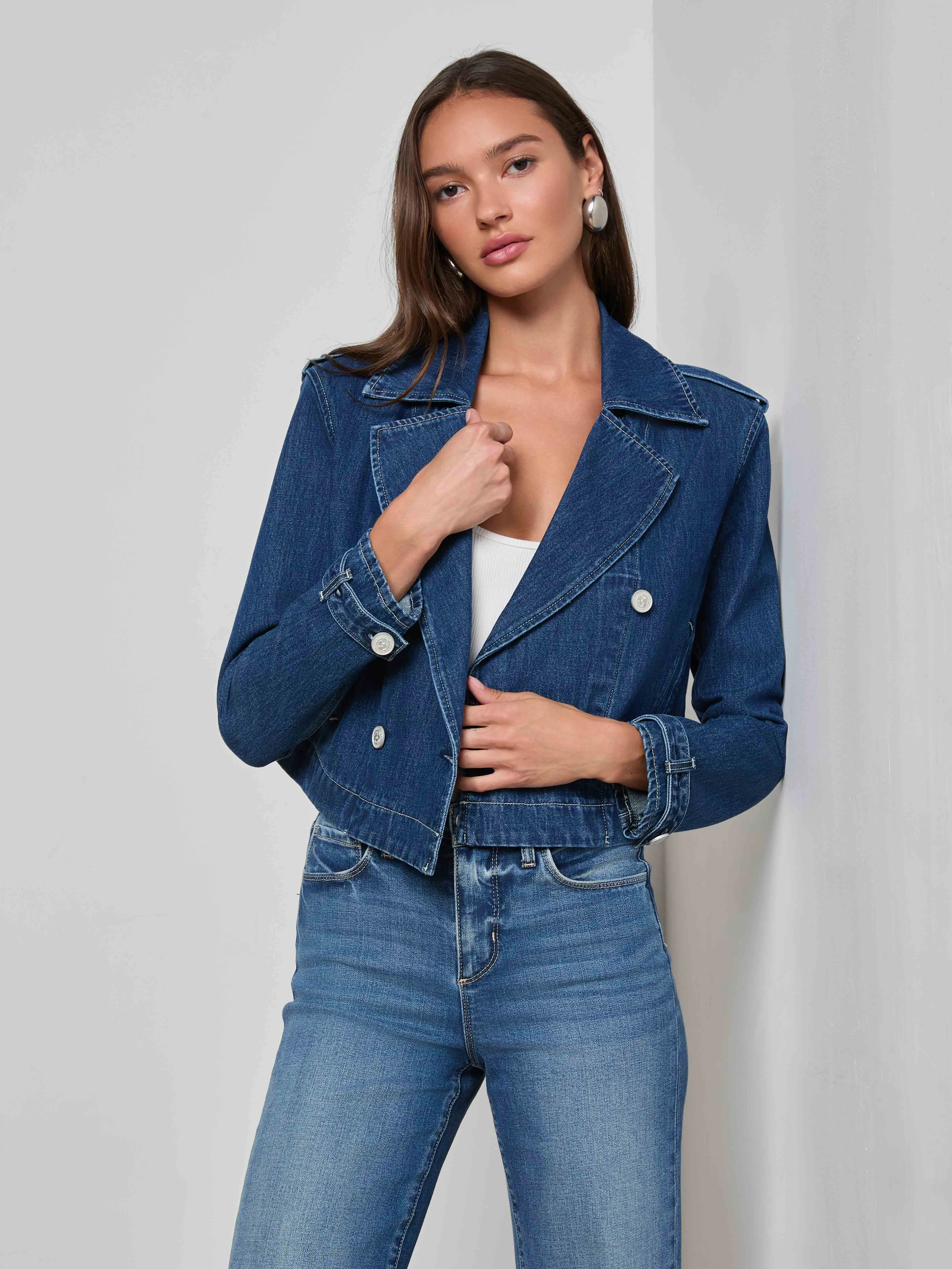 Maddox Jean Trench Coat sold by L'AGENCE product image thumbnail 2