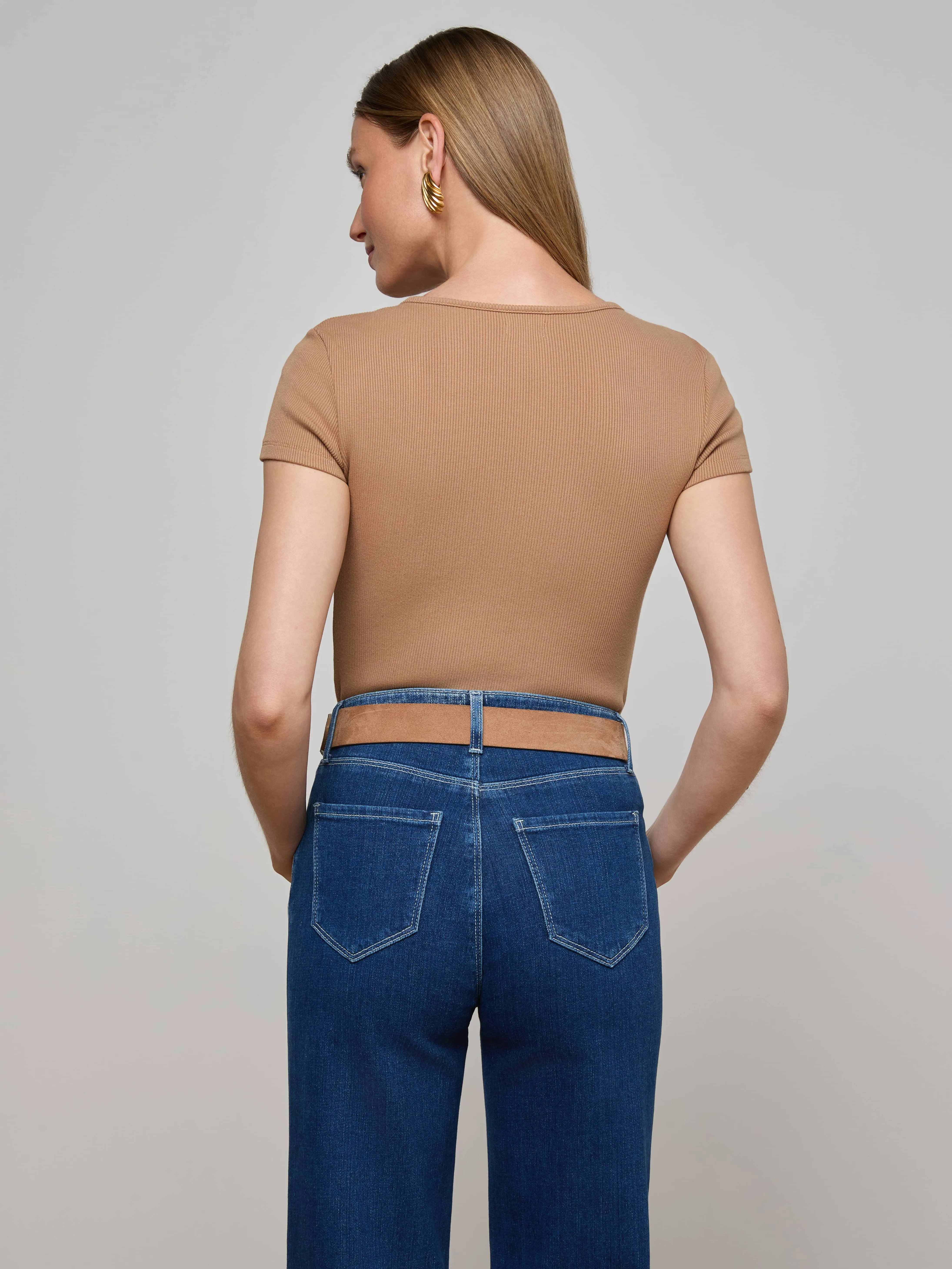 Brynlee Scoopneck Tee sold by L'AGENCE product image thumbnail 4