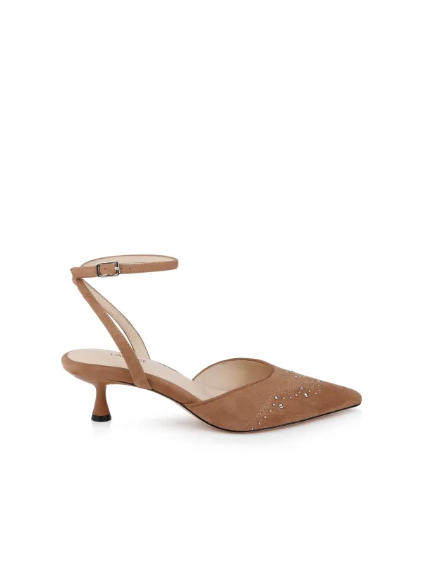 Liana Suede Kitten-Heel Mule sold by L'AGENCE