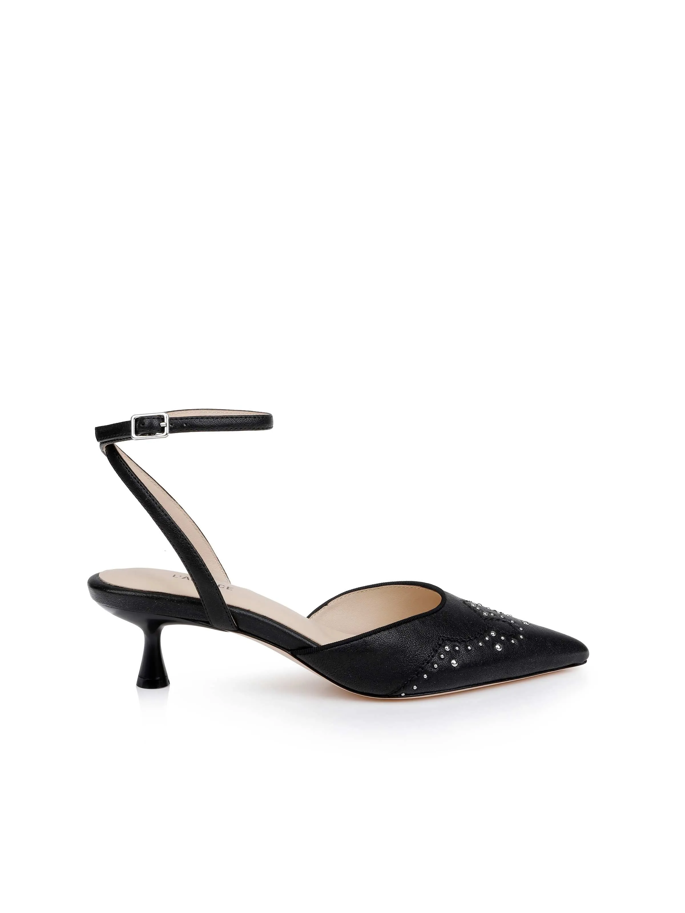 Liana Leather Kitten-Heel Mule sold by L'AGENCE