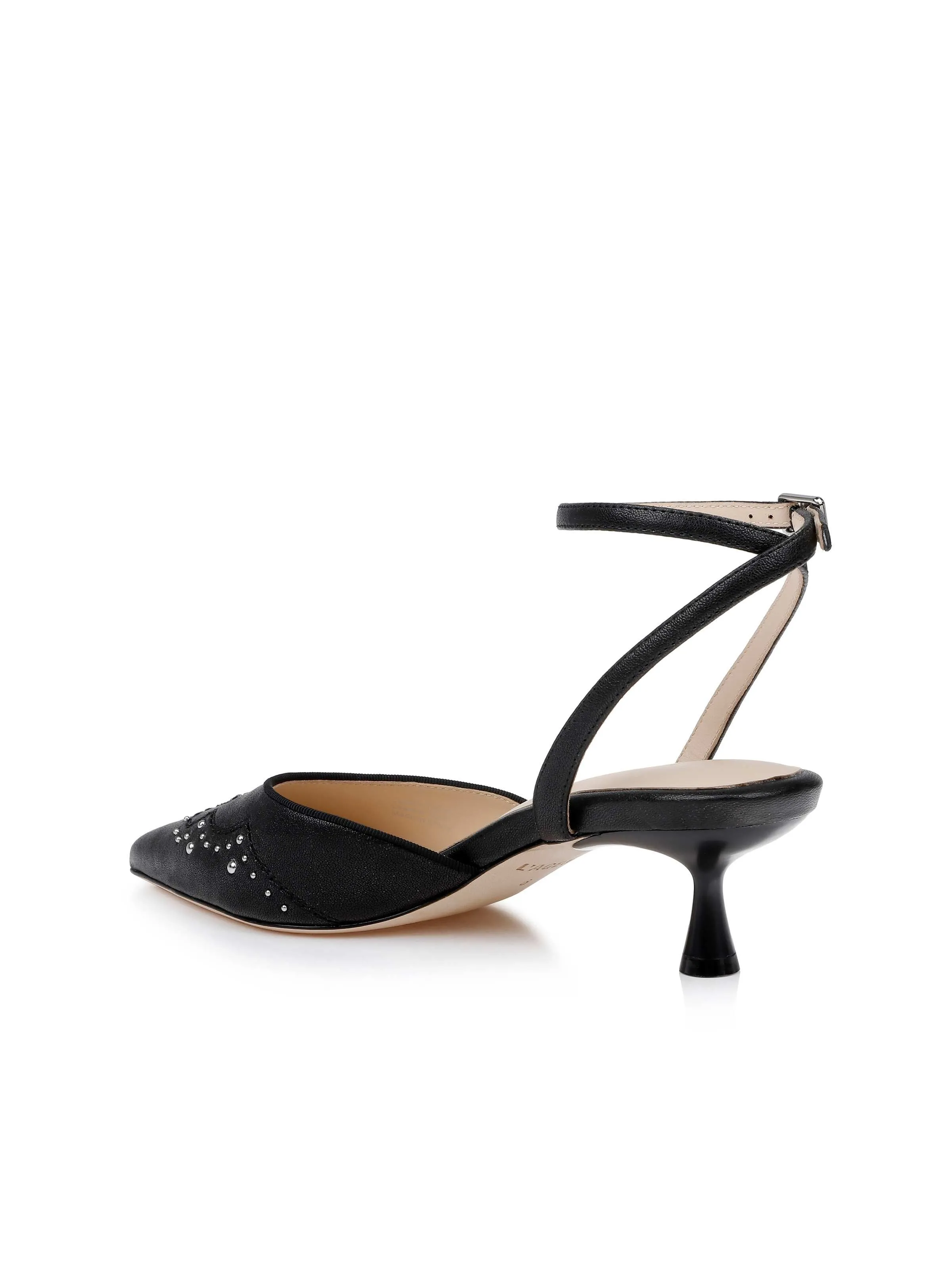 Liana Leather Kitten-Heel Mule sold by L'AGENCE product image thumbnail 3
