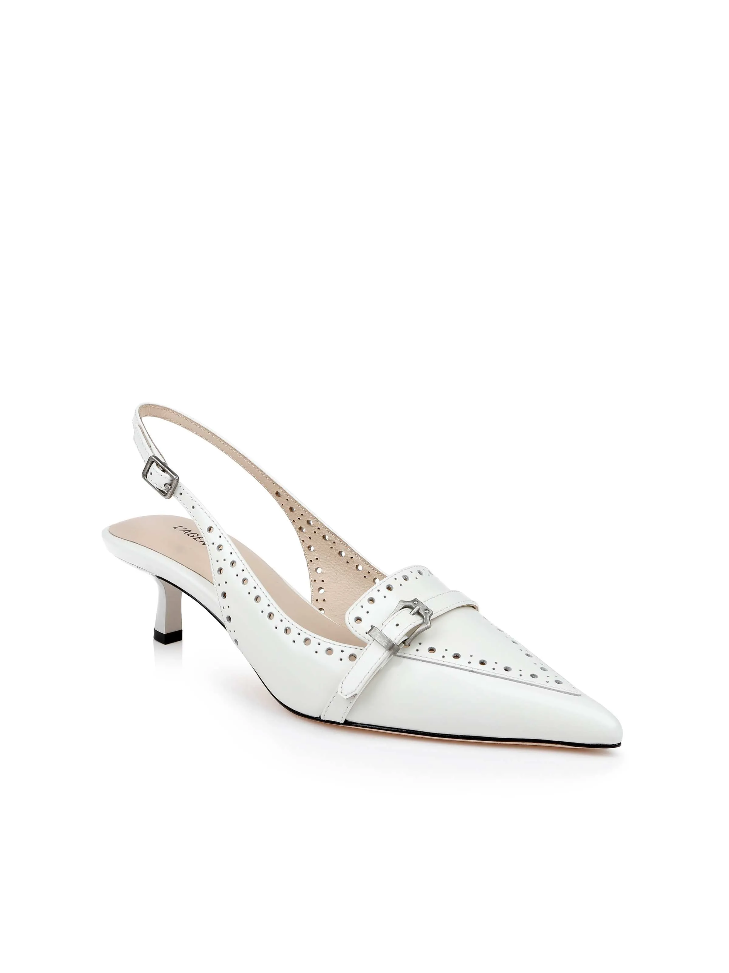 Lourdes Leather Slingback Pump sold by L'AGENCE product image thumbnail 2