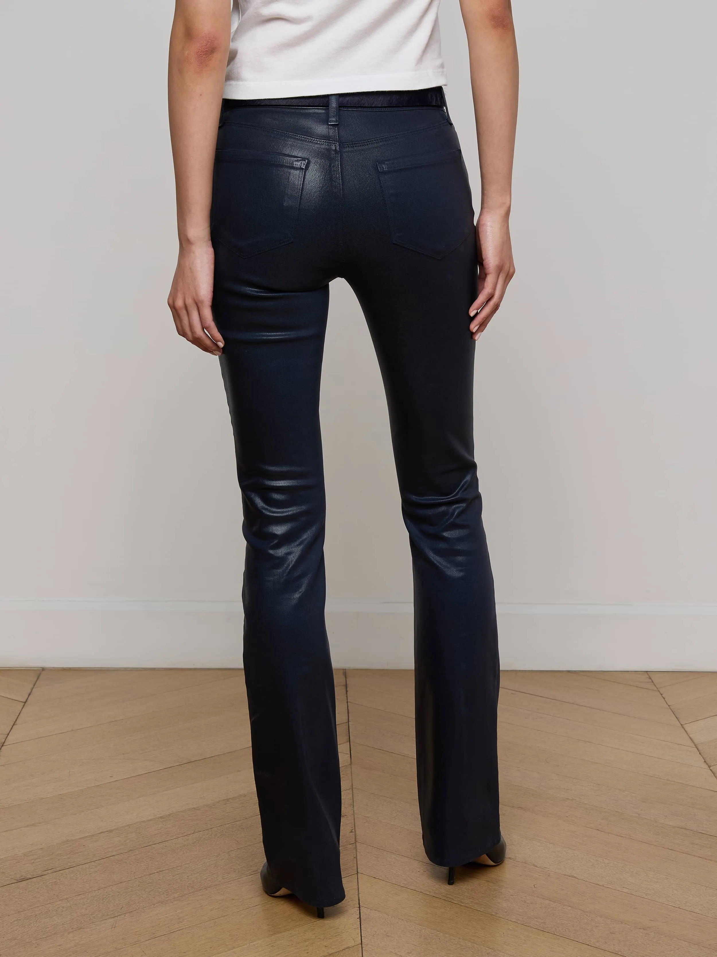 Selma Coated Bootcut Jean sold by L'AGENCE product image thumbnail 4