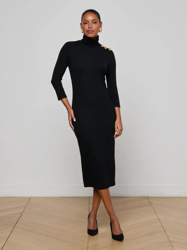 Voletta Turtleneck Knit Dress sold by L'AGENCE