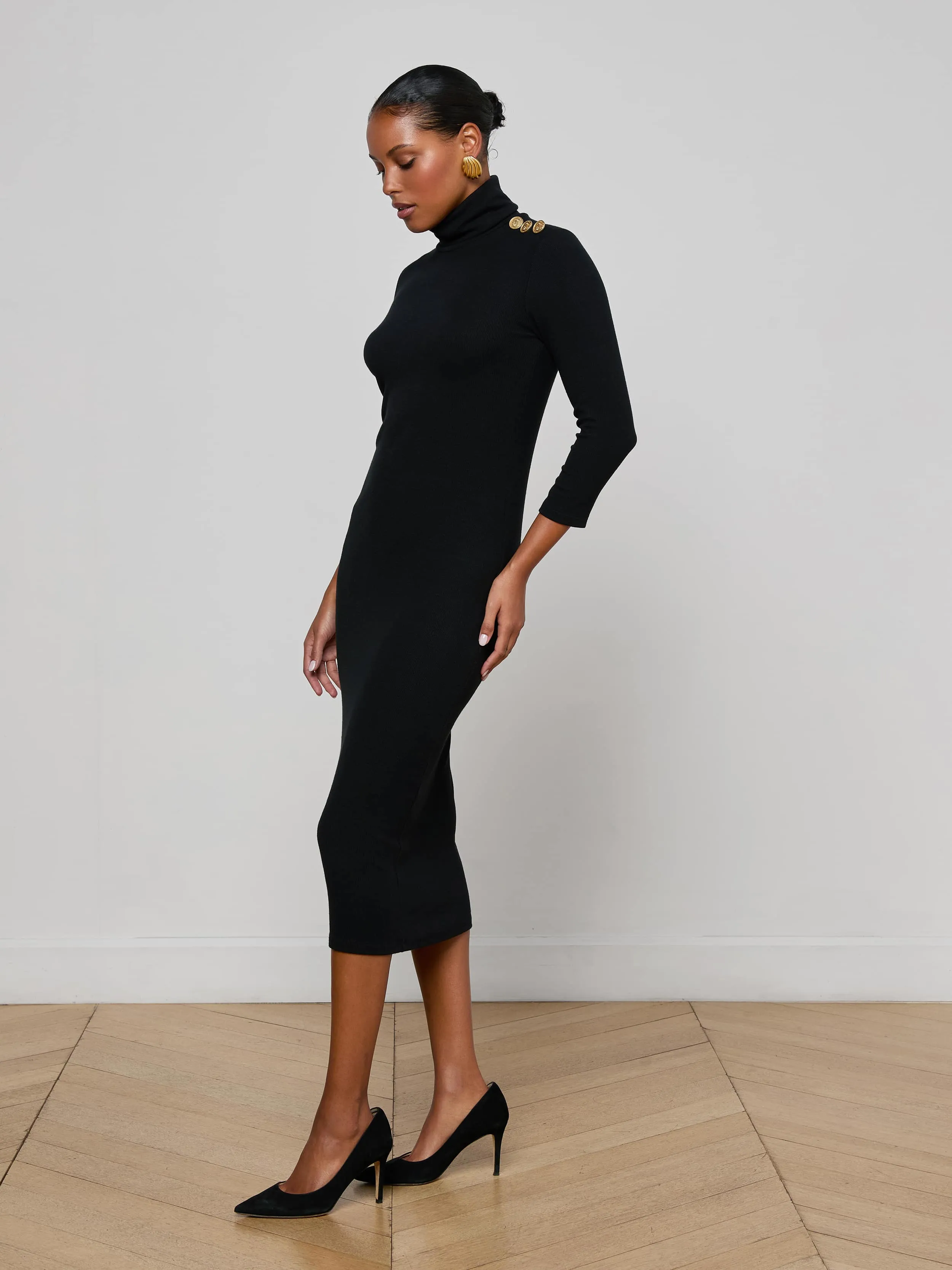 Voletta Turtleneck Knit Dress sold by L'AGENCE product image thumbnail 2