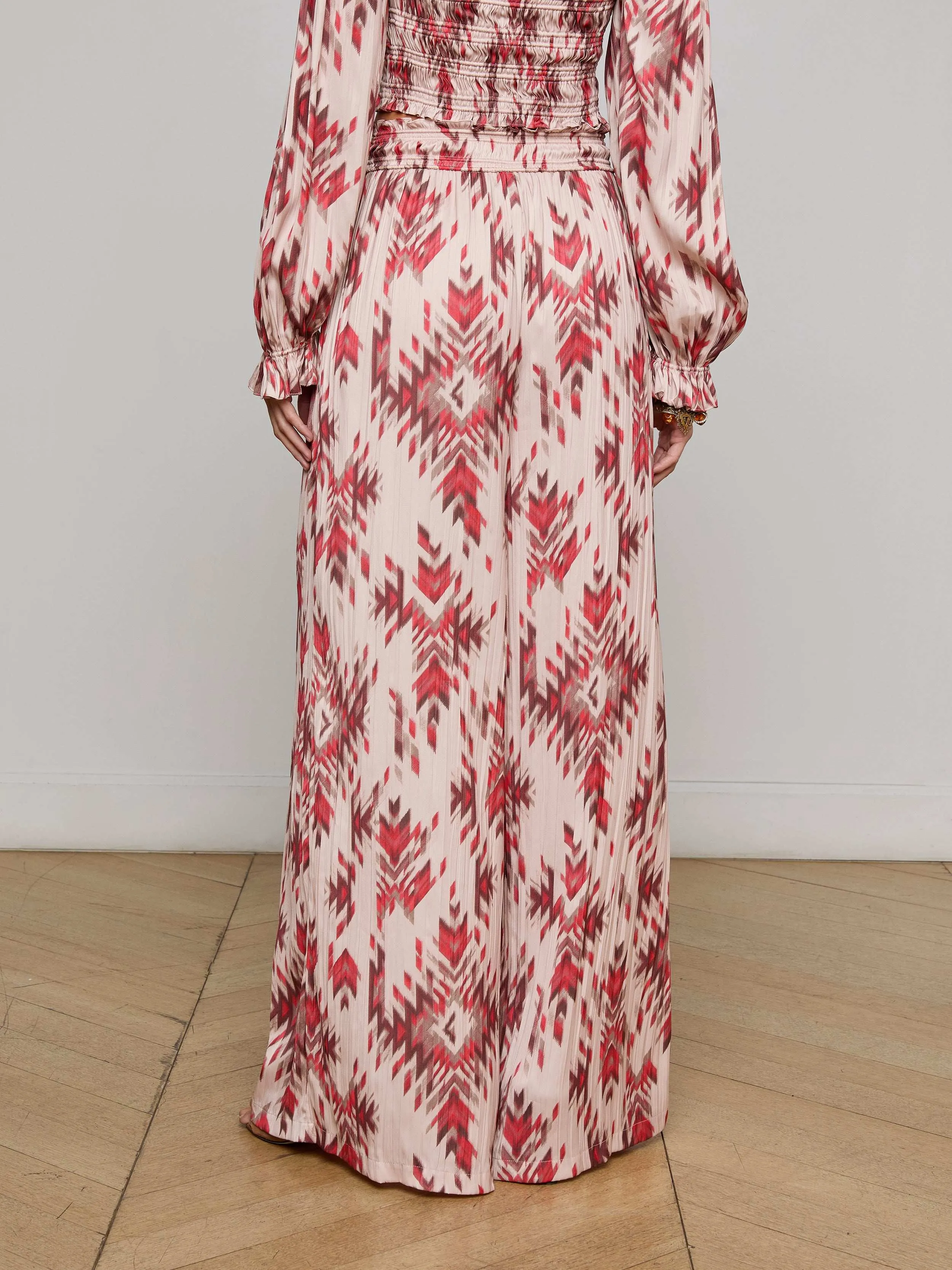 Lyra Satin Wide-Leg Pant sold by L'AGENCE product image thumbnail 4