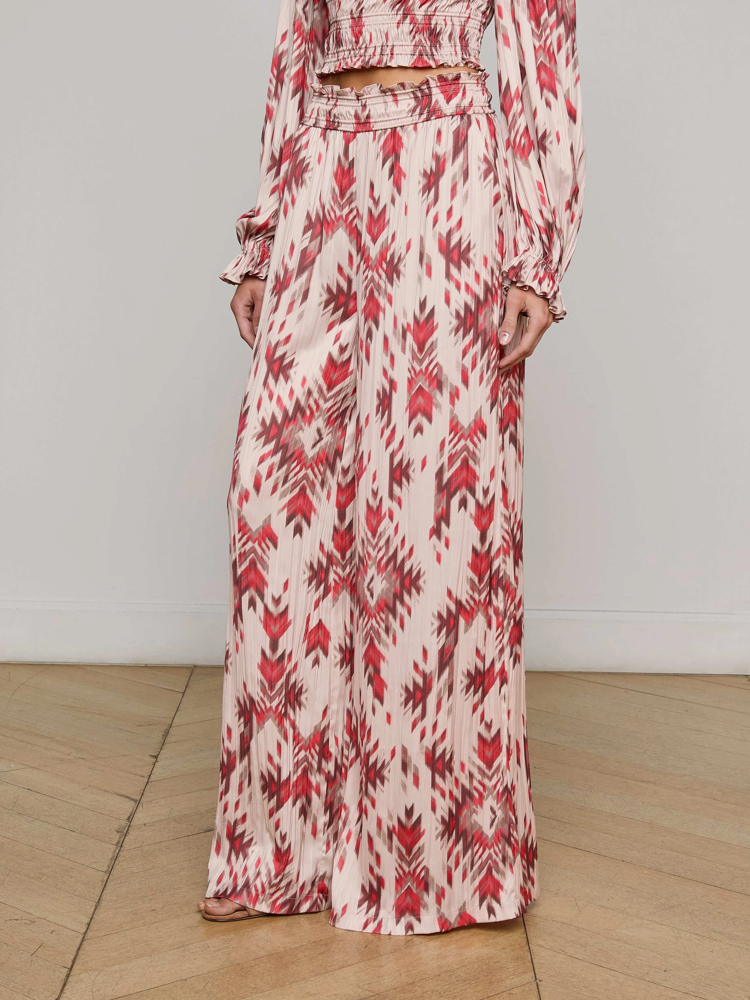 Lyra Satin Wide-Leg Pant sold by L'AGENCE product image thumbnail 2