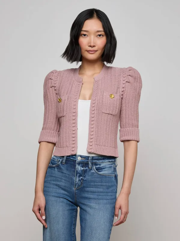 Delilah Cropped Cardigan sold by L'AGENCE