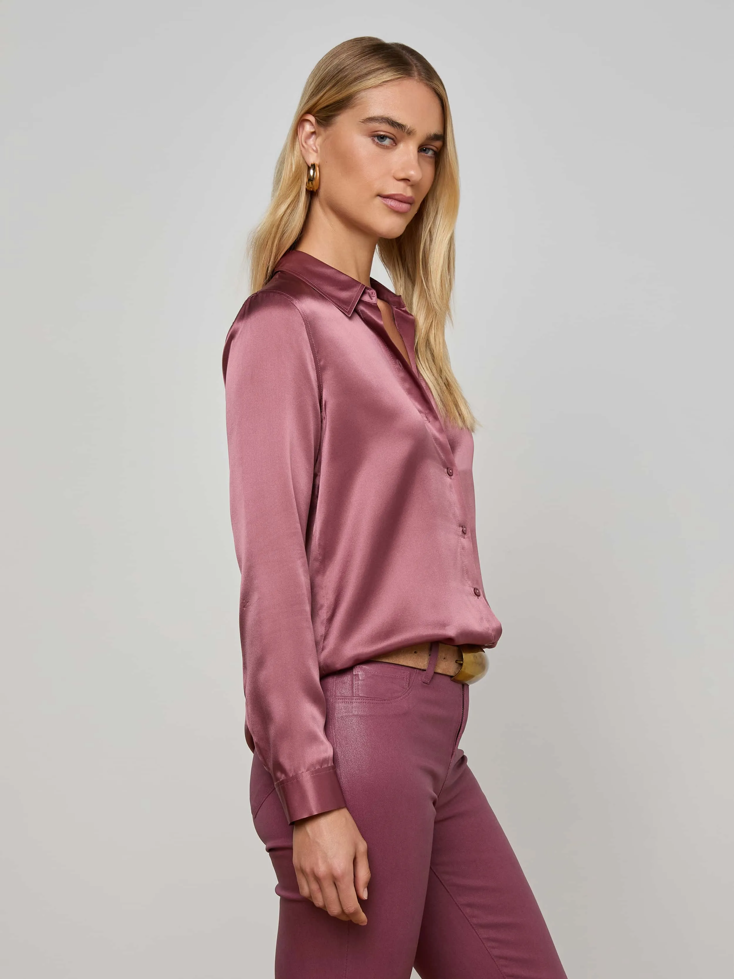Tyler Silk Blouse sold by L'AGENCE product image thumbnail 2