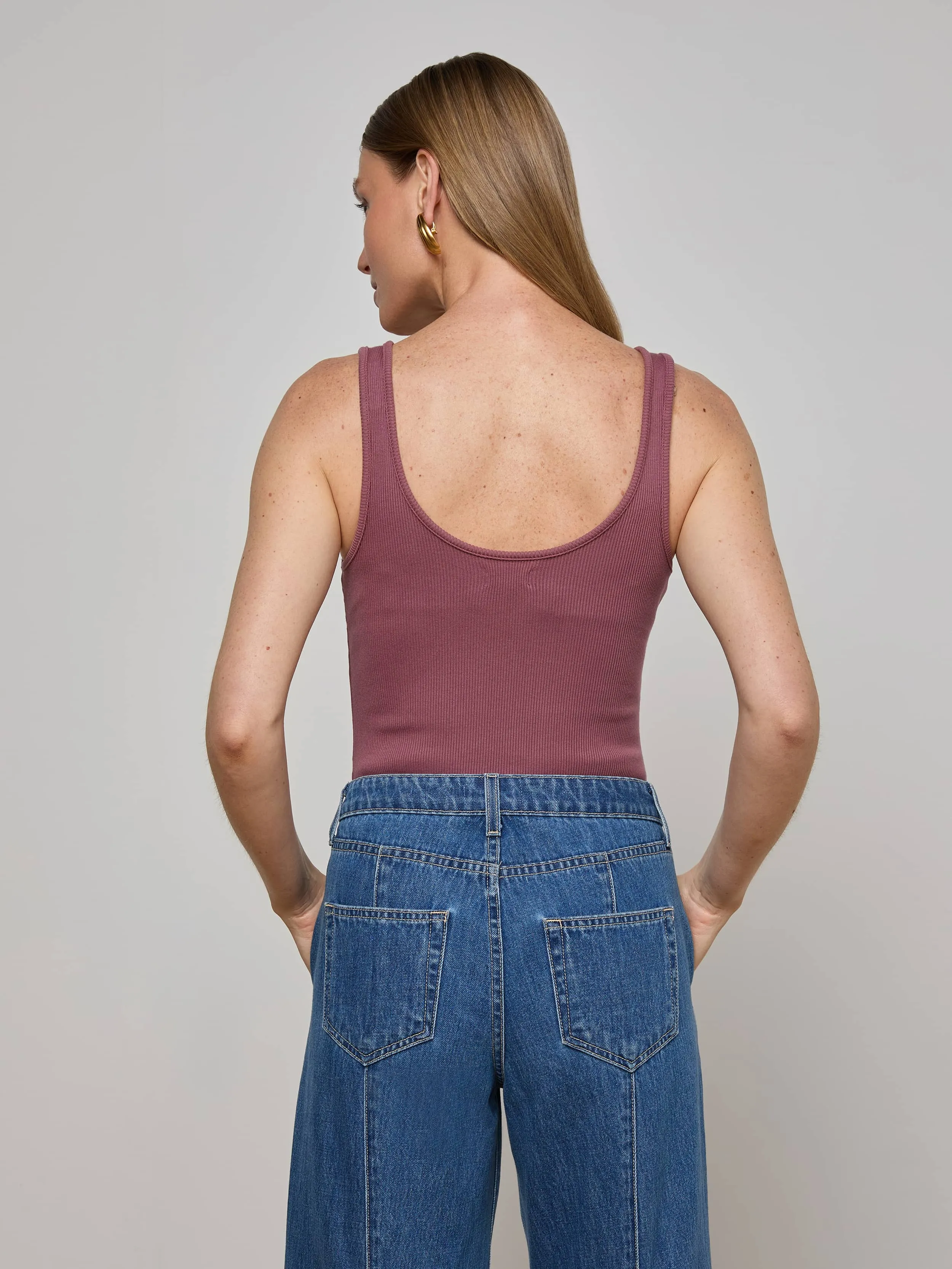 Nica Scoopneck Bodysuit sold by L'AGENCE product image thumbnail 4