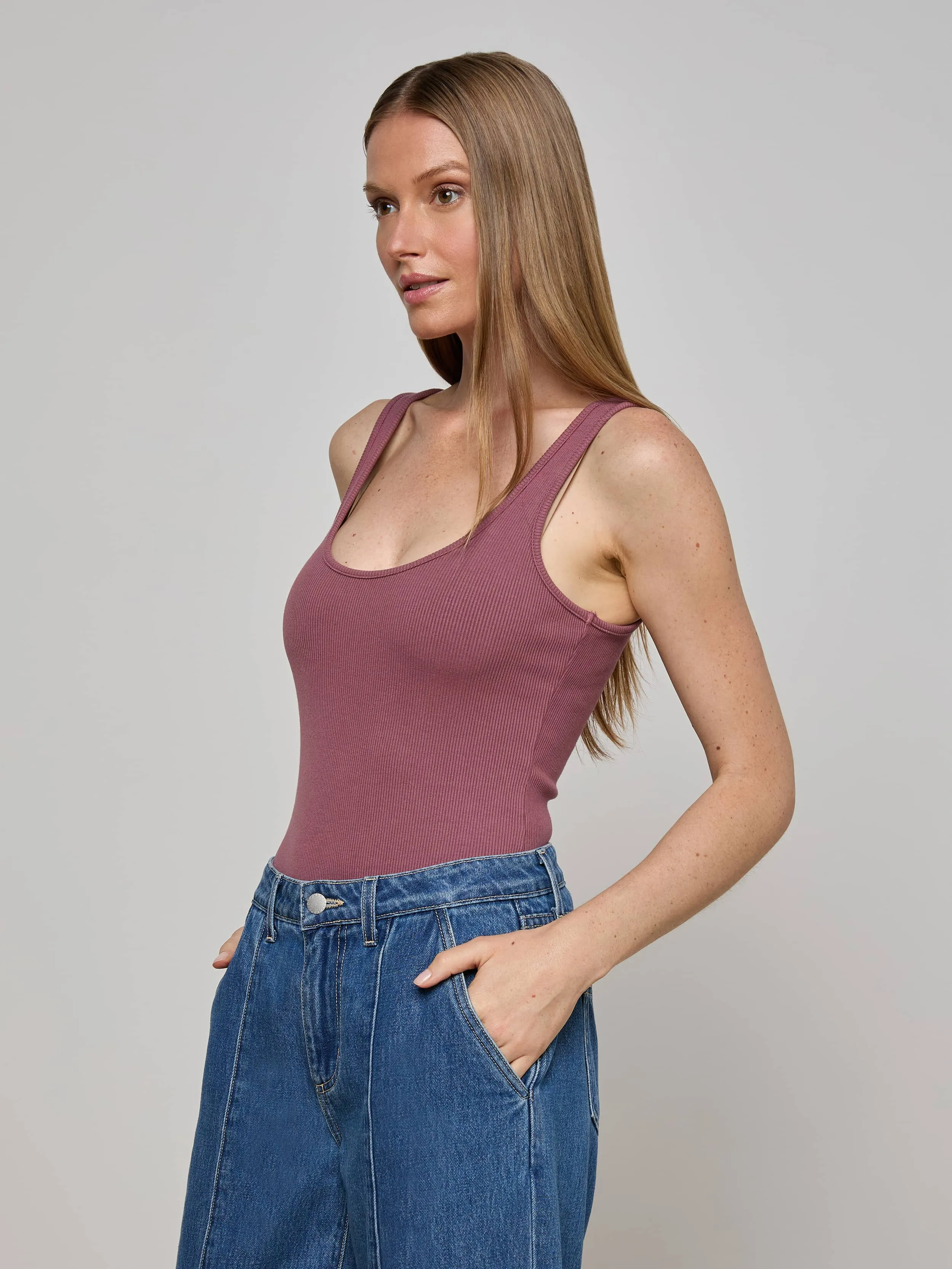Nica Scoopneck Bodysuit sold by L'AGENCE product image thumbnail 2